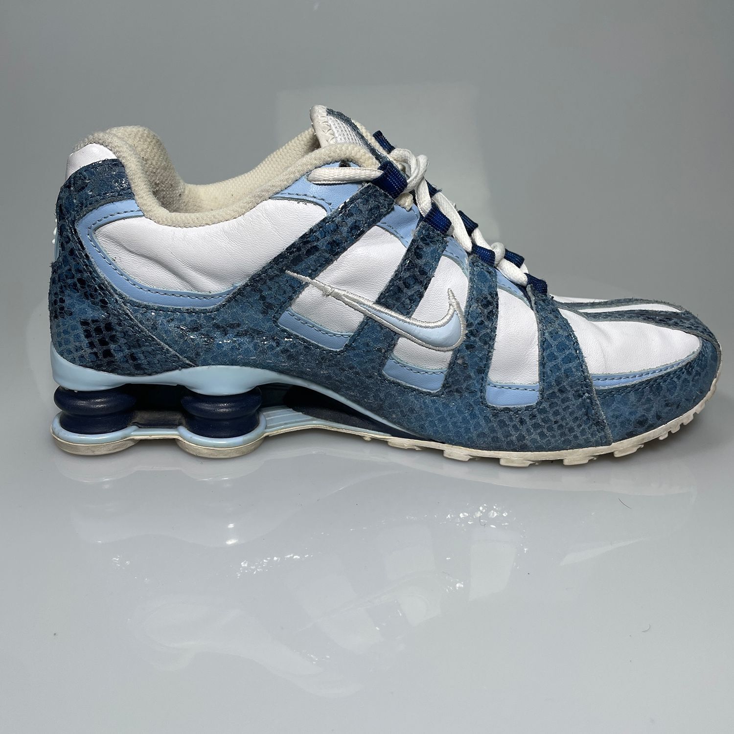 Nike Shox Turbo Snakeskin Ice Blue Women's Running Shoes Size 9.5 US - Image 2