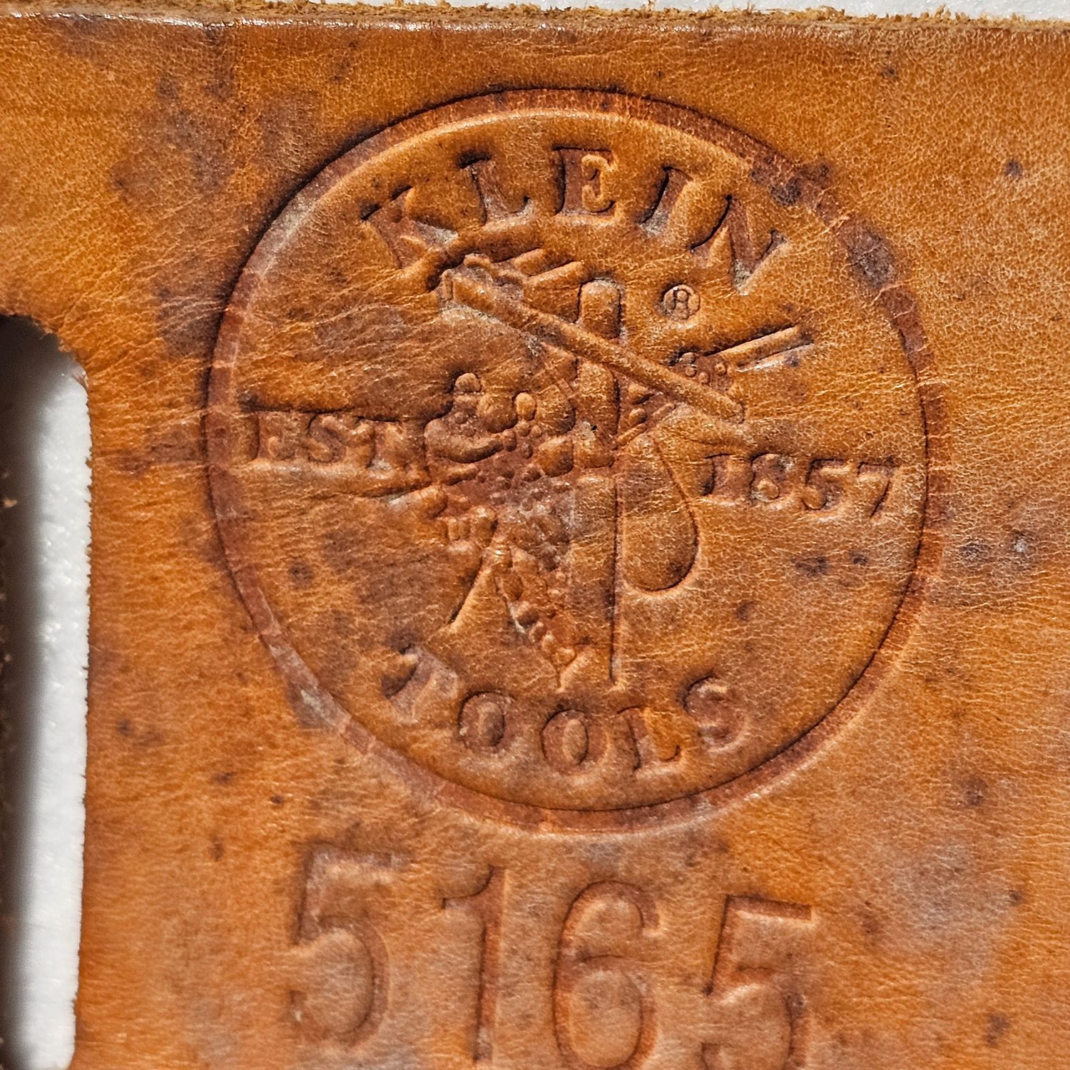 Klein Tools 5165 Leather Tool Pouch USA Made Vintage Electrician - Image 3