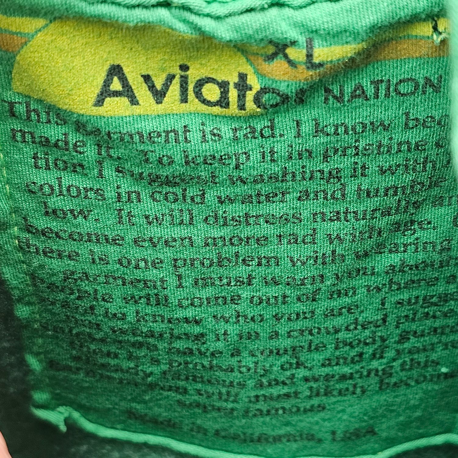 Aviator Nation Aspen Jazz Festival 2021 Green Hoodie XL - Image 3