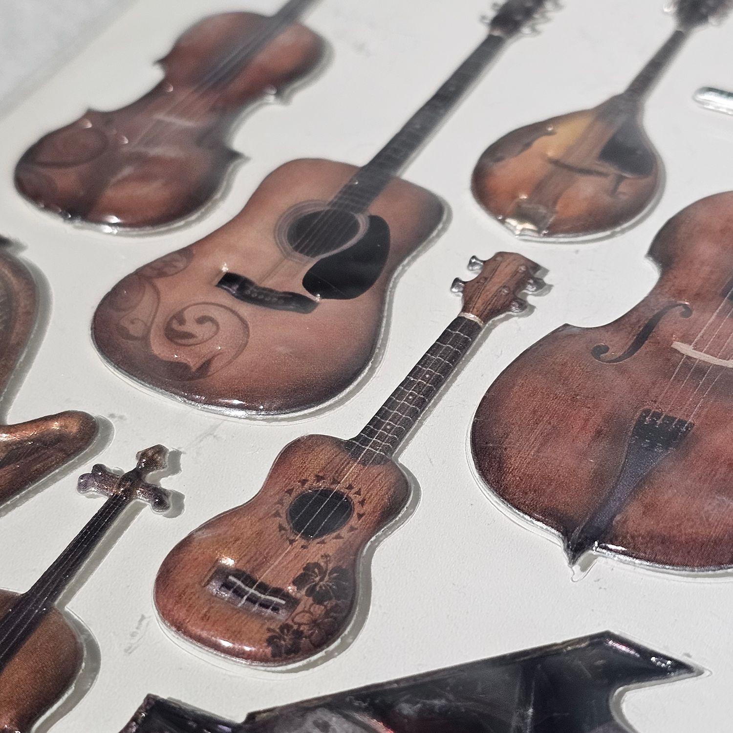 Crafters Square Puffy Music Instrument Stickers 8 PC Paper Crafts - Image 3
