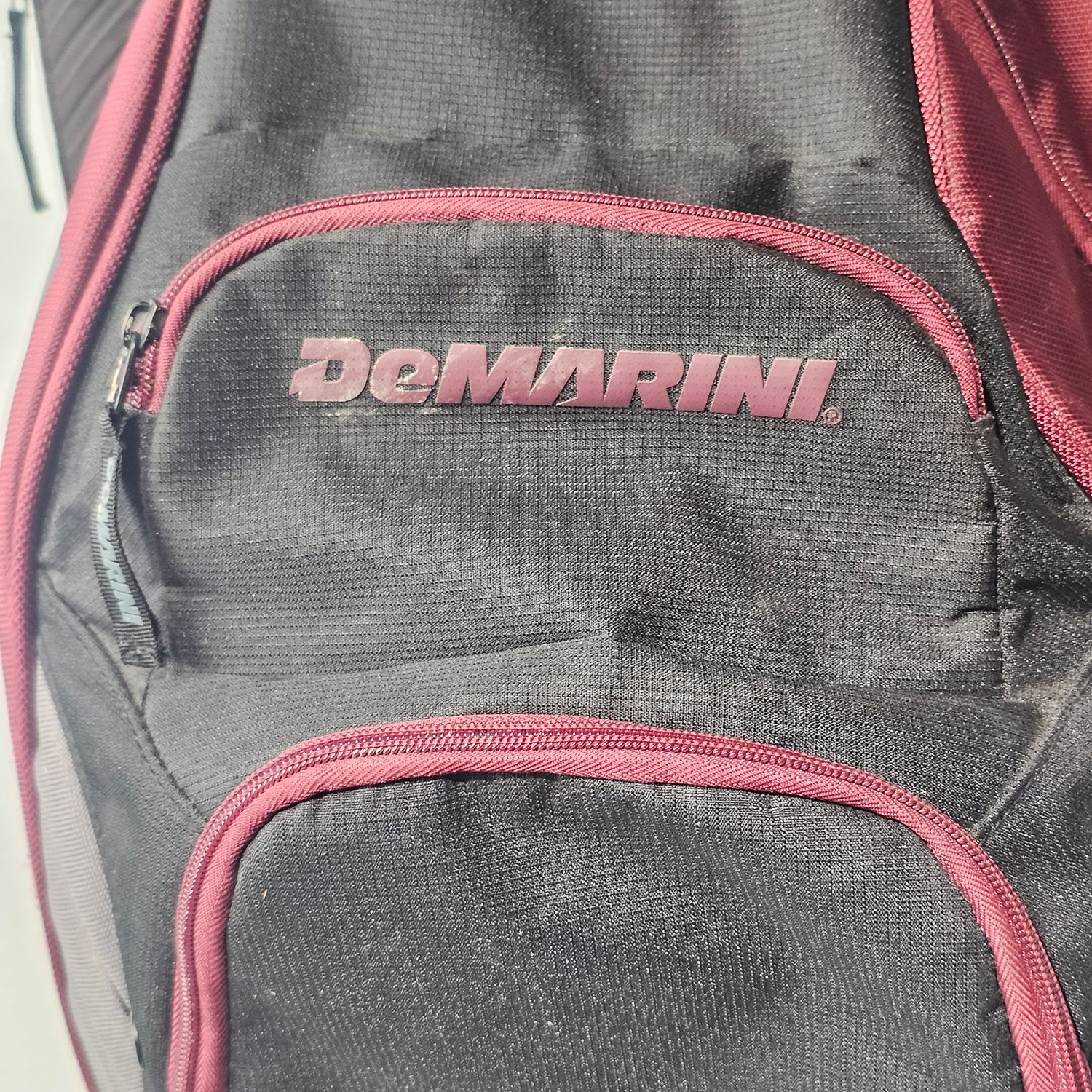 DeMarini Baseball Softball Bat Backpack Bag Maroon Black Large - Image 3