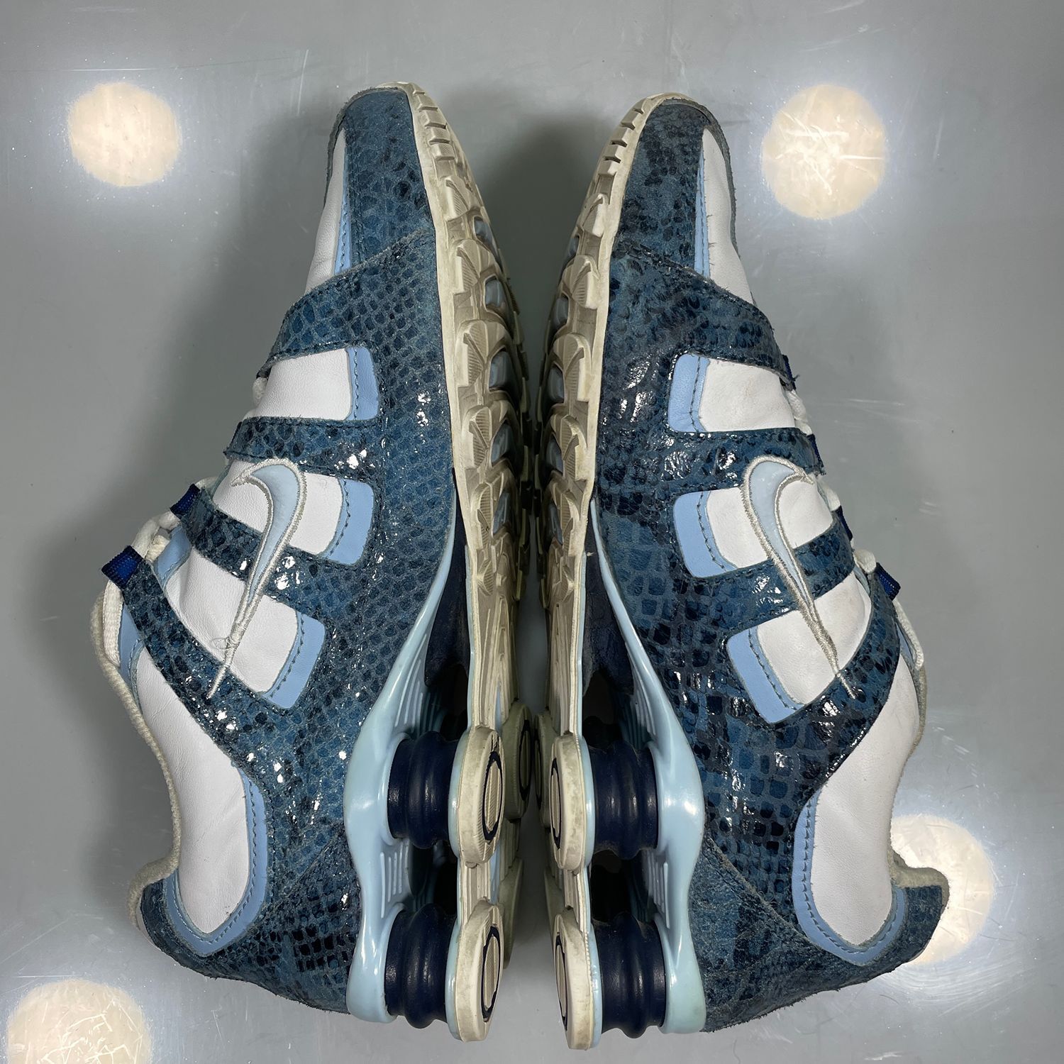 Nike Shox Turbo Snakeskin Ice Blue Women's Running Shoes Size 9.5 US - Image 3