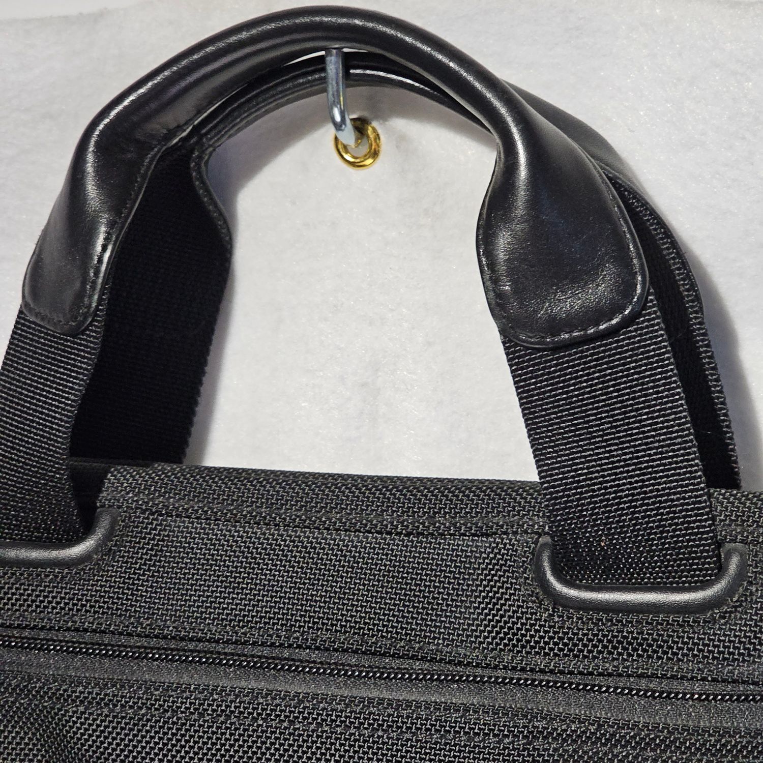 TUMI Alpha Black Nylon Leather Briefcase Laptop Bag 26101D4 - Image 4