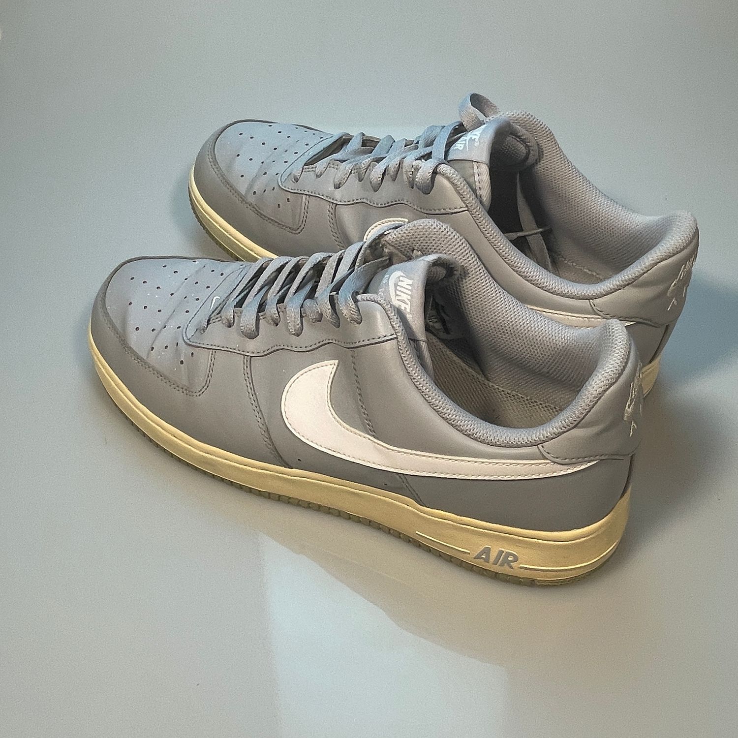 Nike Air Force 1 Low Gray White Men's Size 13 Sneakers 820266-004 - Image 3