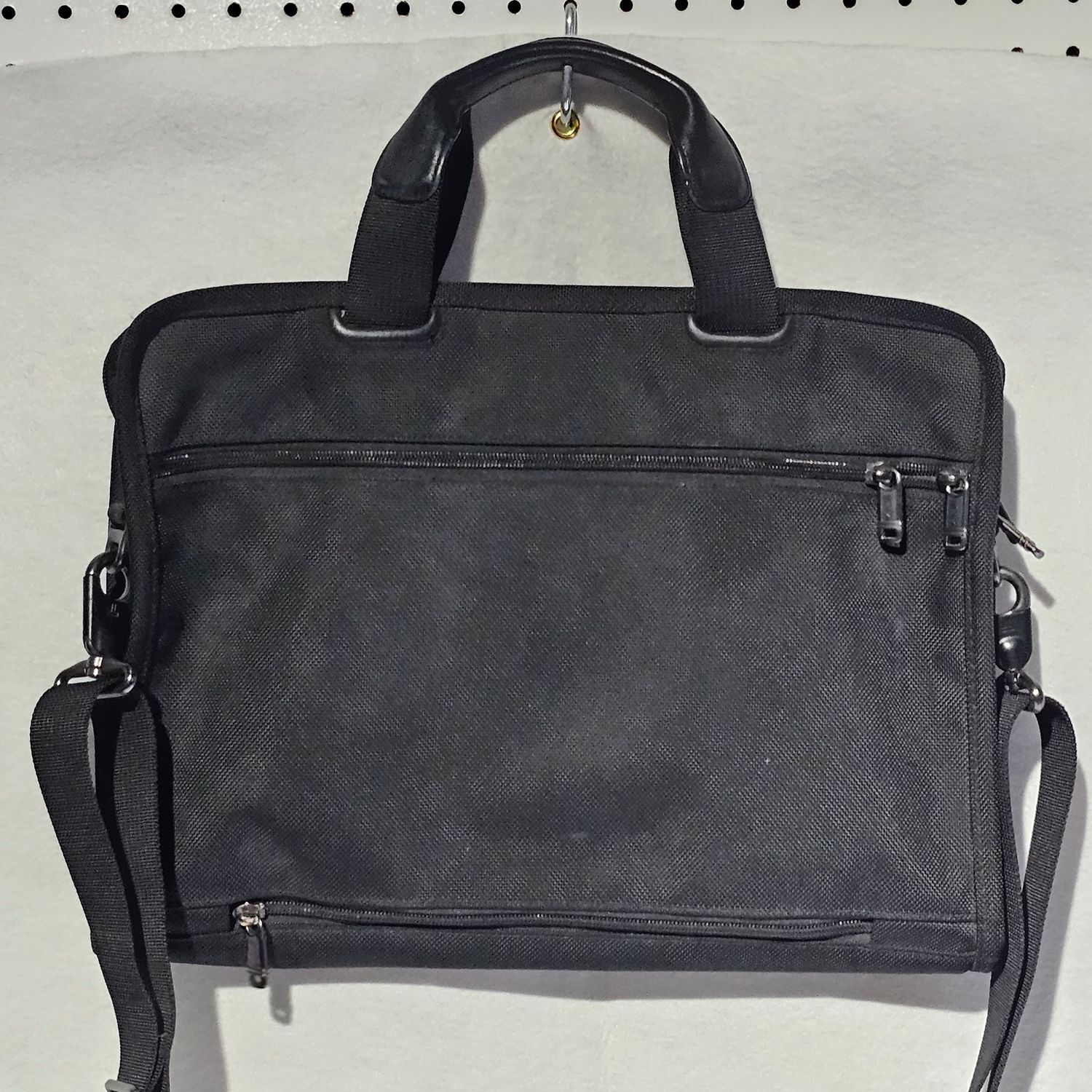 TUMI Alpha Black Nylon Leather Briefcase Laptop Bag 26101D4 - Image 5
