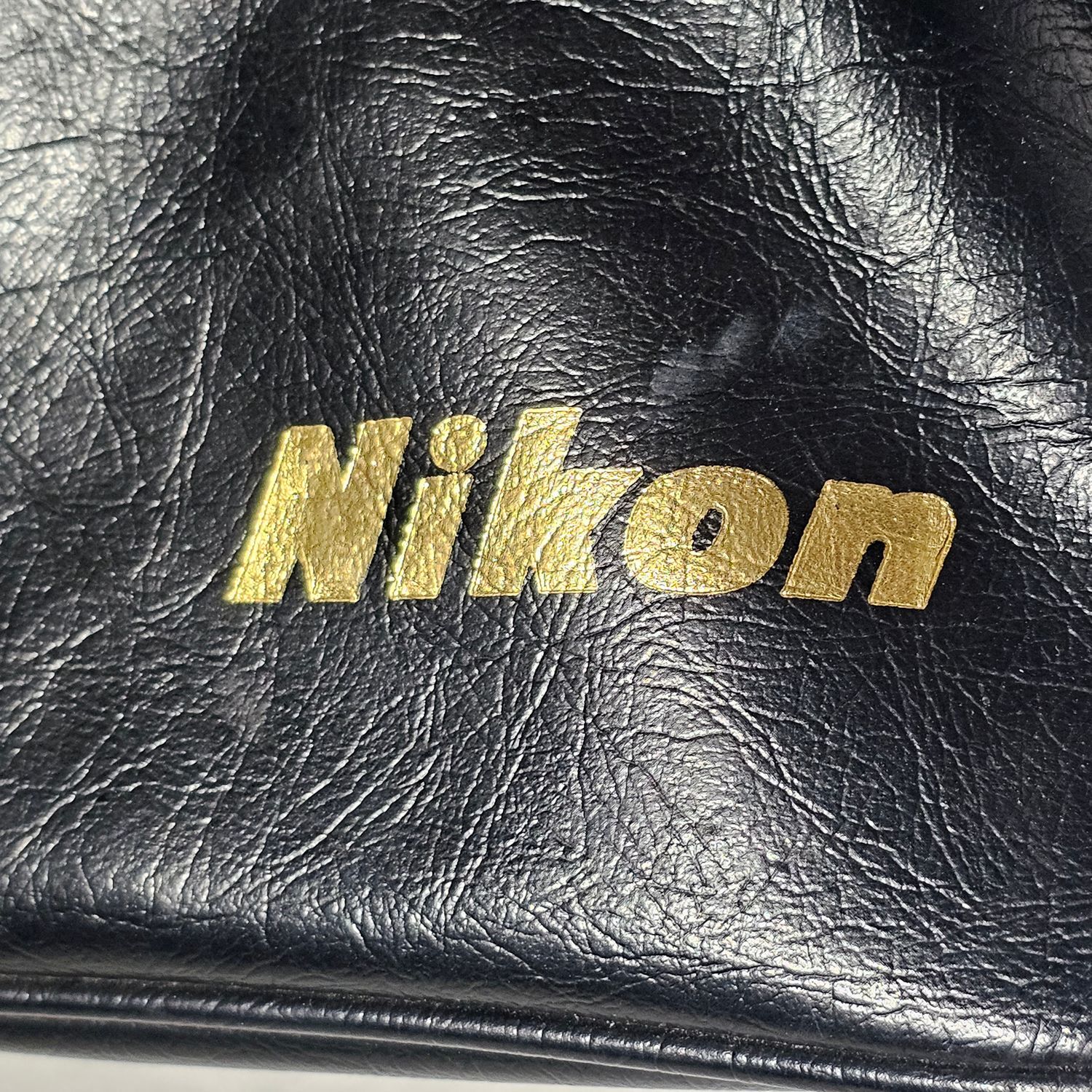 Vintage Nikon Black Leather Camera Shoulder Bag Case Made in Japan - Image 5