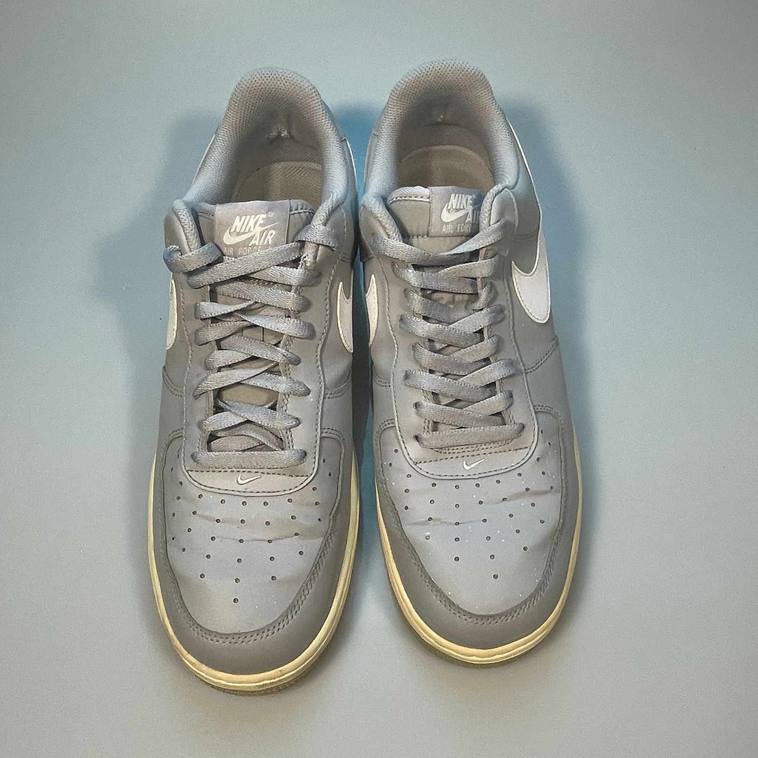 Nike Air Force 1 Low Gray White Men's Size 13 Sneakers 820266-004 - Image 5