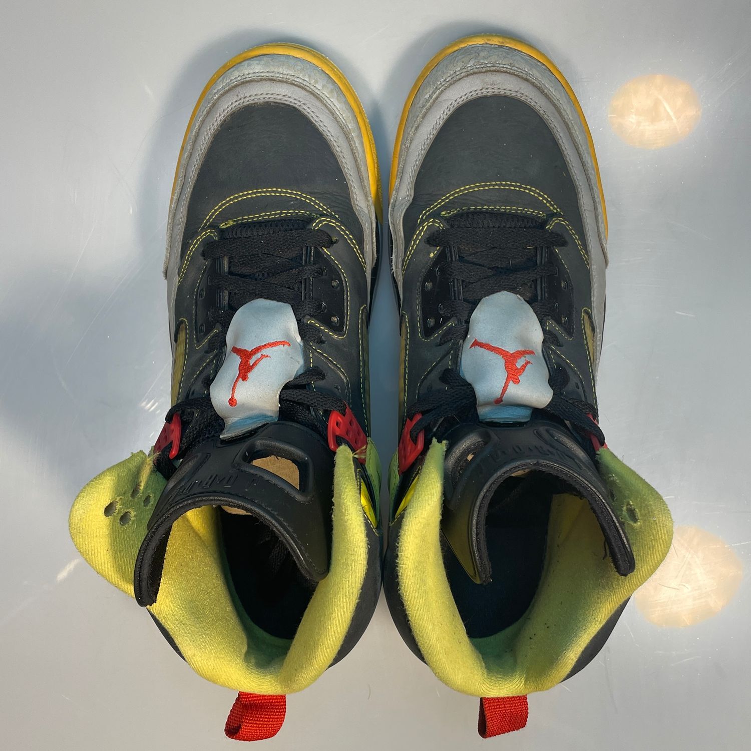Nike Air Jordan Spizike Retro Basketball Shoes Men's Size 12 Gray Yellow - Image 5