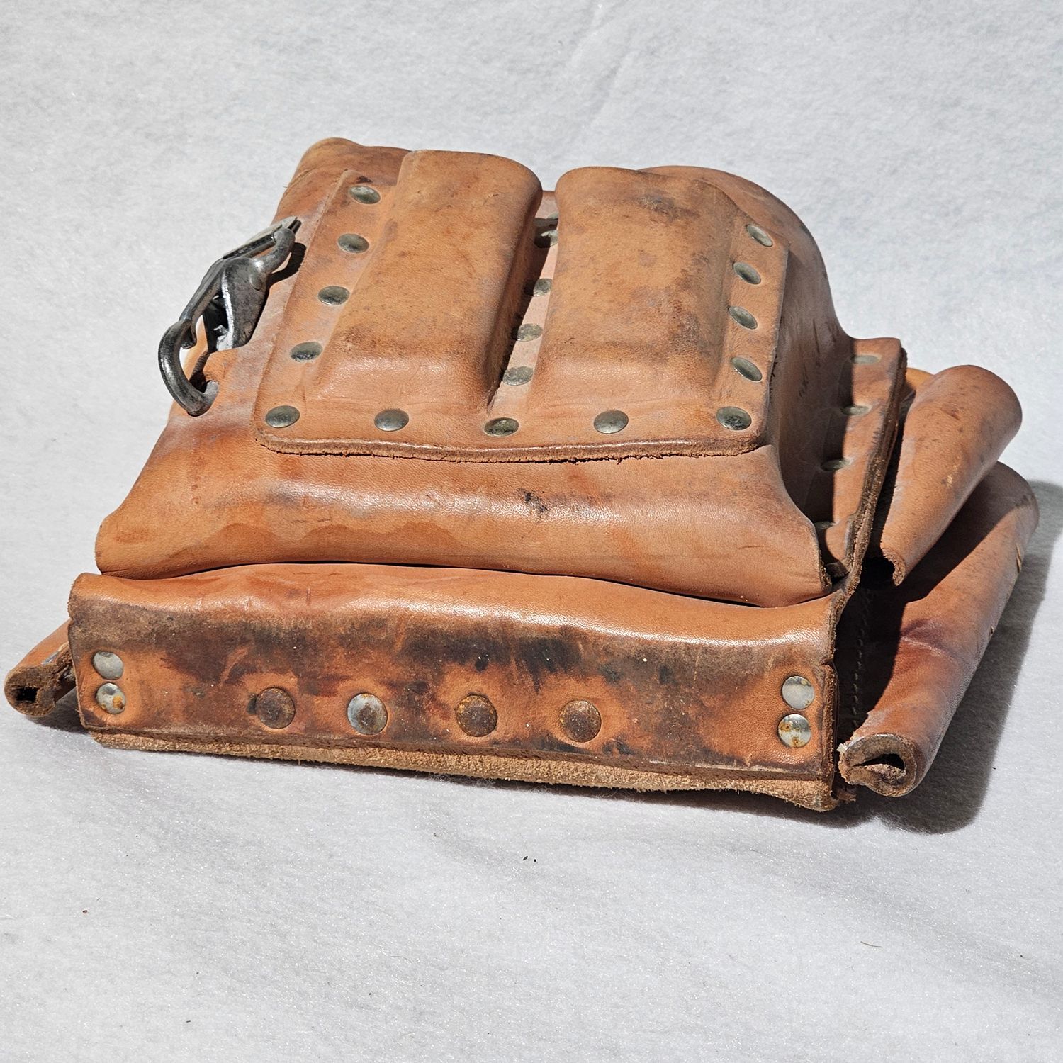Klein Tools 5165 Leather Tool Pouch USA Made Vintage Electrician - Image 6