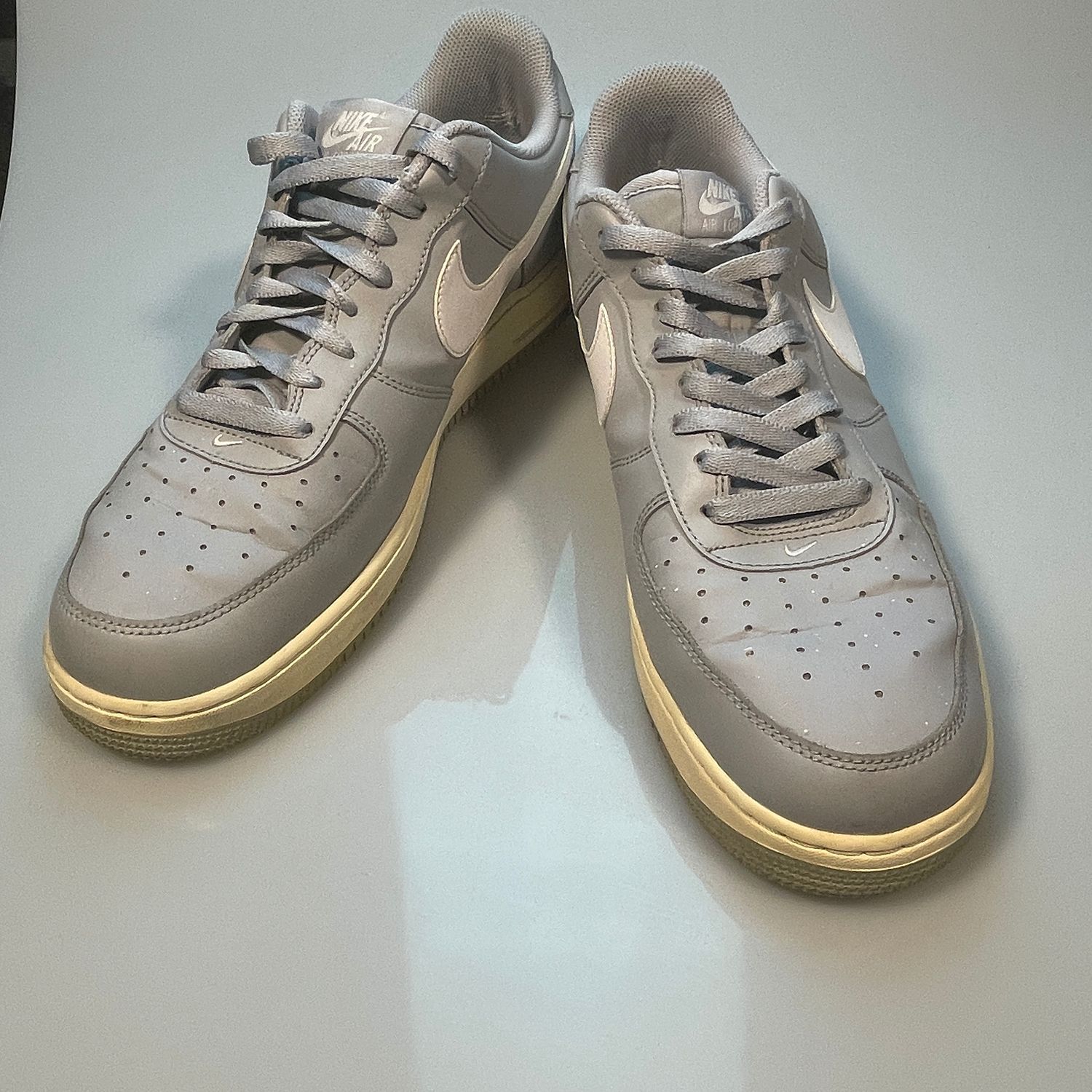 Nike Air Force 1 Low Gray White Men's Size 13 Sneakers 820266-004 - Image 6