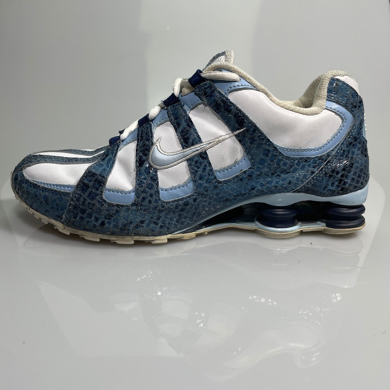 Nike Shox Turbo Snakeskin Ice Blue Women's Running Shoes Size 9.5 US - Image 7