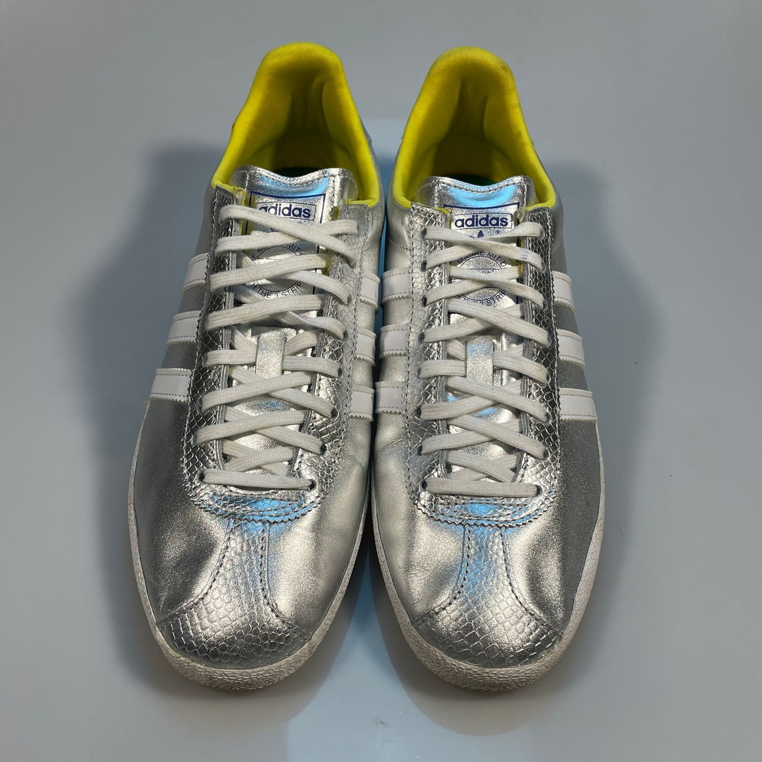 Adidas Gazelle Silver Metallic Sneakers Men's Size 10 Retro Classic Shoes - Image 8