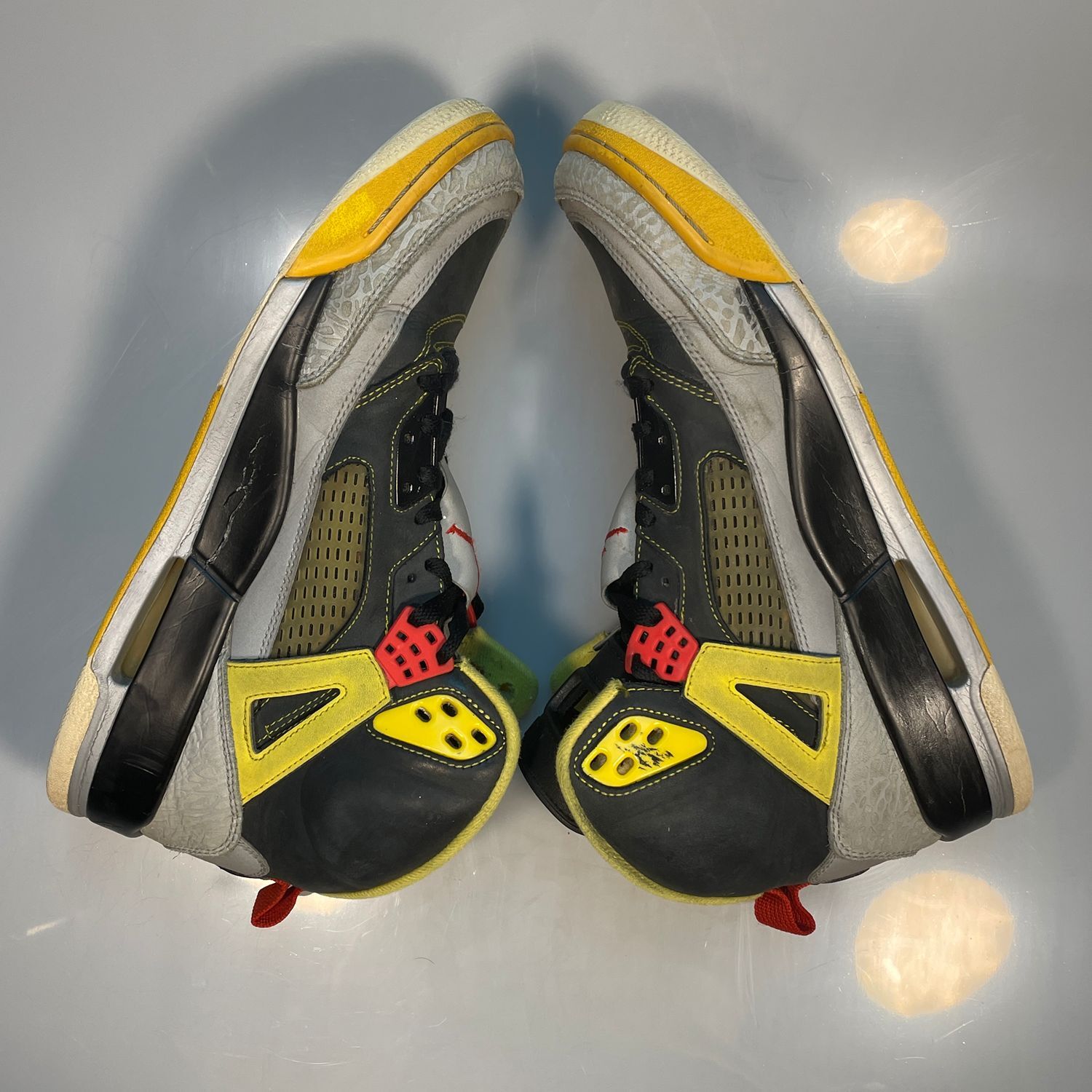 Nike Air Jordan Spizike Retro Basketball Shoes Men's Size 12 Gray Yellow - Image 8