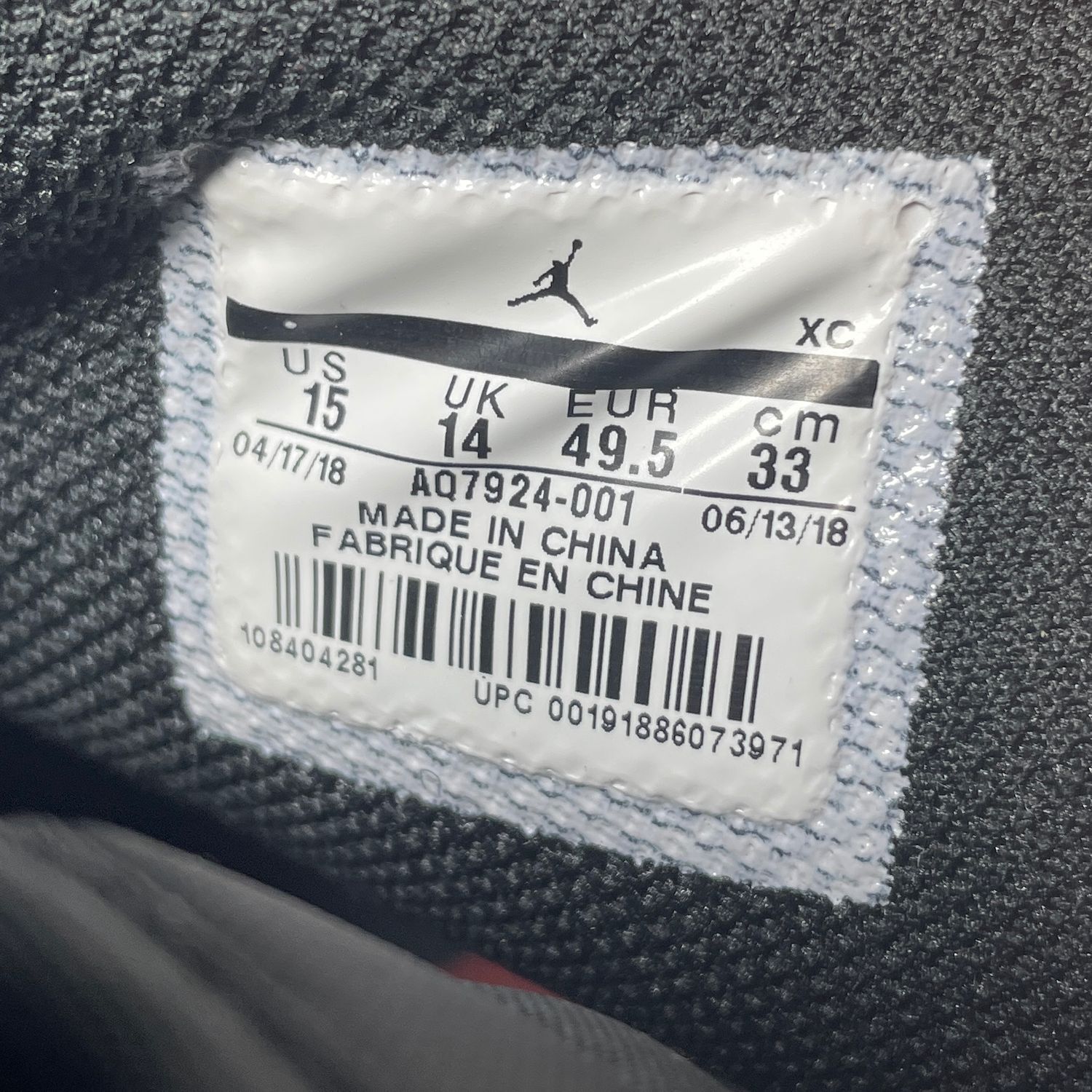 Nike Air Jordan 1 Retro High Double Strap Black Sail Men's Size 15 AQ7924-001 - Image 9
