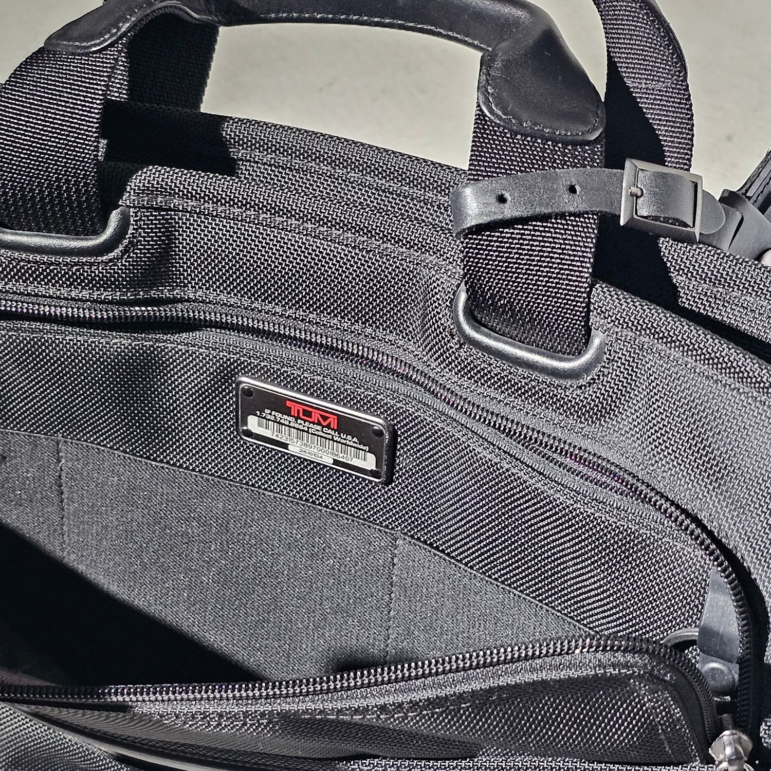 TUMI Alpha Black Nylon Leather Briefcase Laptop Bag 26101D4 - Image 10