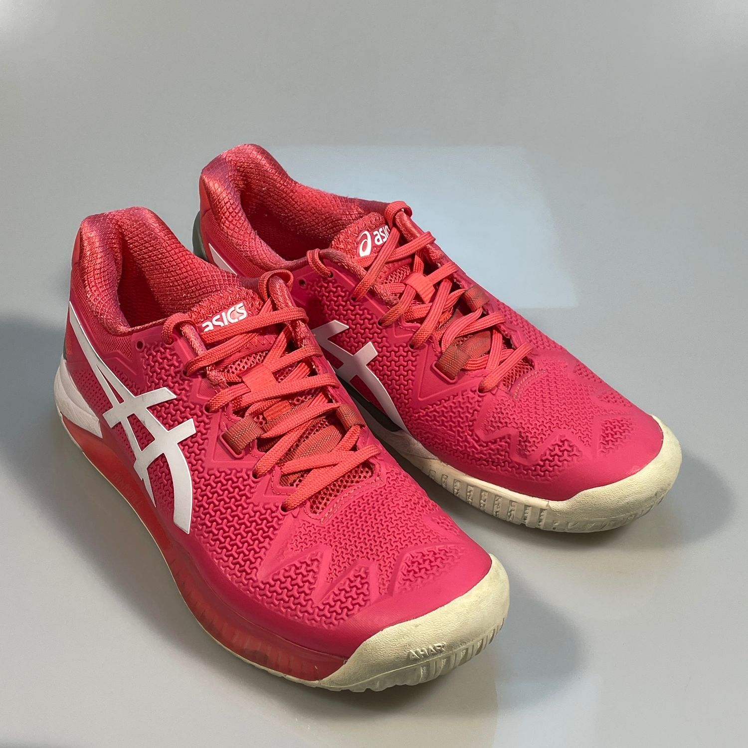 ASICS Gel-Resolution Pink Tennis Shoes Size 8 US Synthetic Upper - Image 2