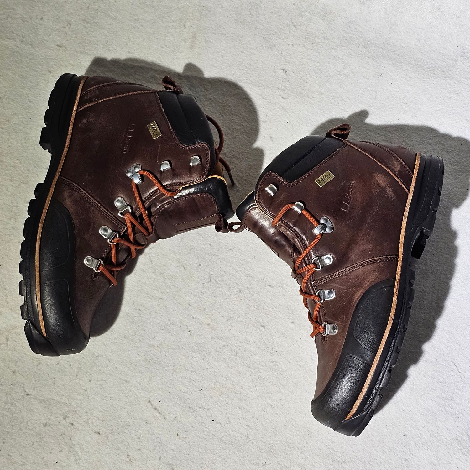 L.L. Bean Katahdin Vibram Hiking Boots Men's 10.5M Brown Leather - Image 11