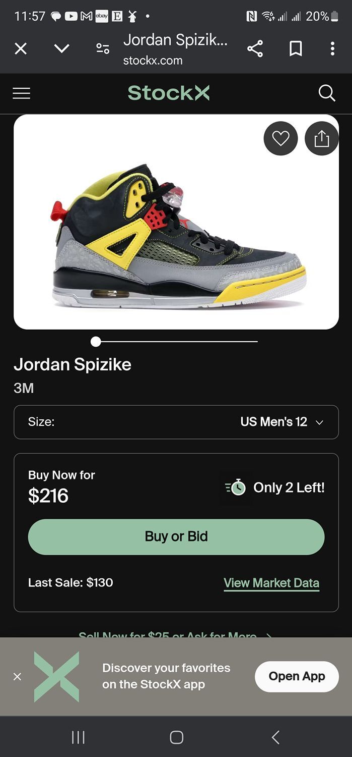 Nike Air Jordan Spizike Retro Basketball Shoes Men's Size 12 Gray Yellow - Image 12