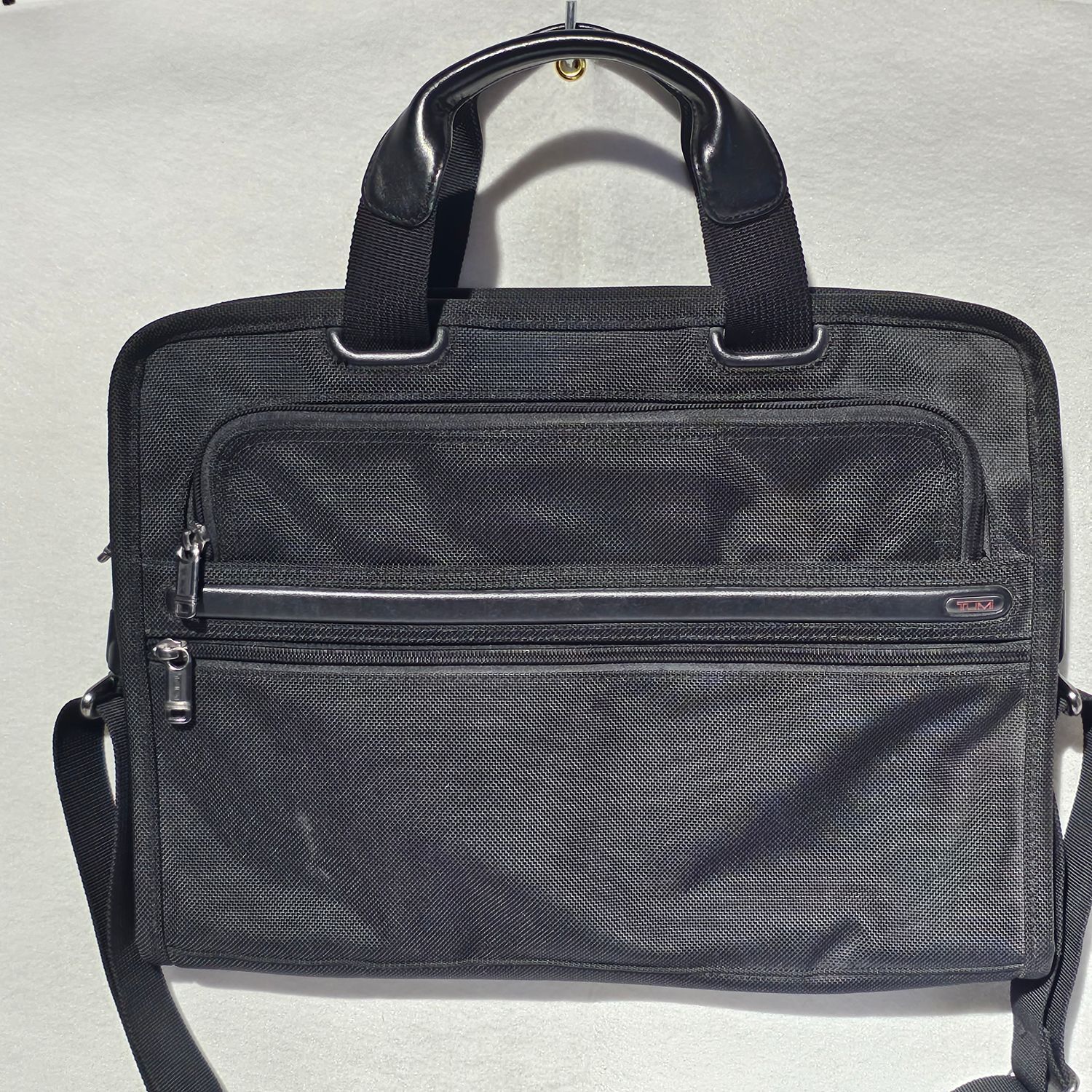 TUMI Alpha Black Nylon Leather Briefcase Laptop Bag 26101D4 - Image 14