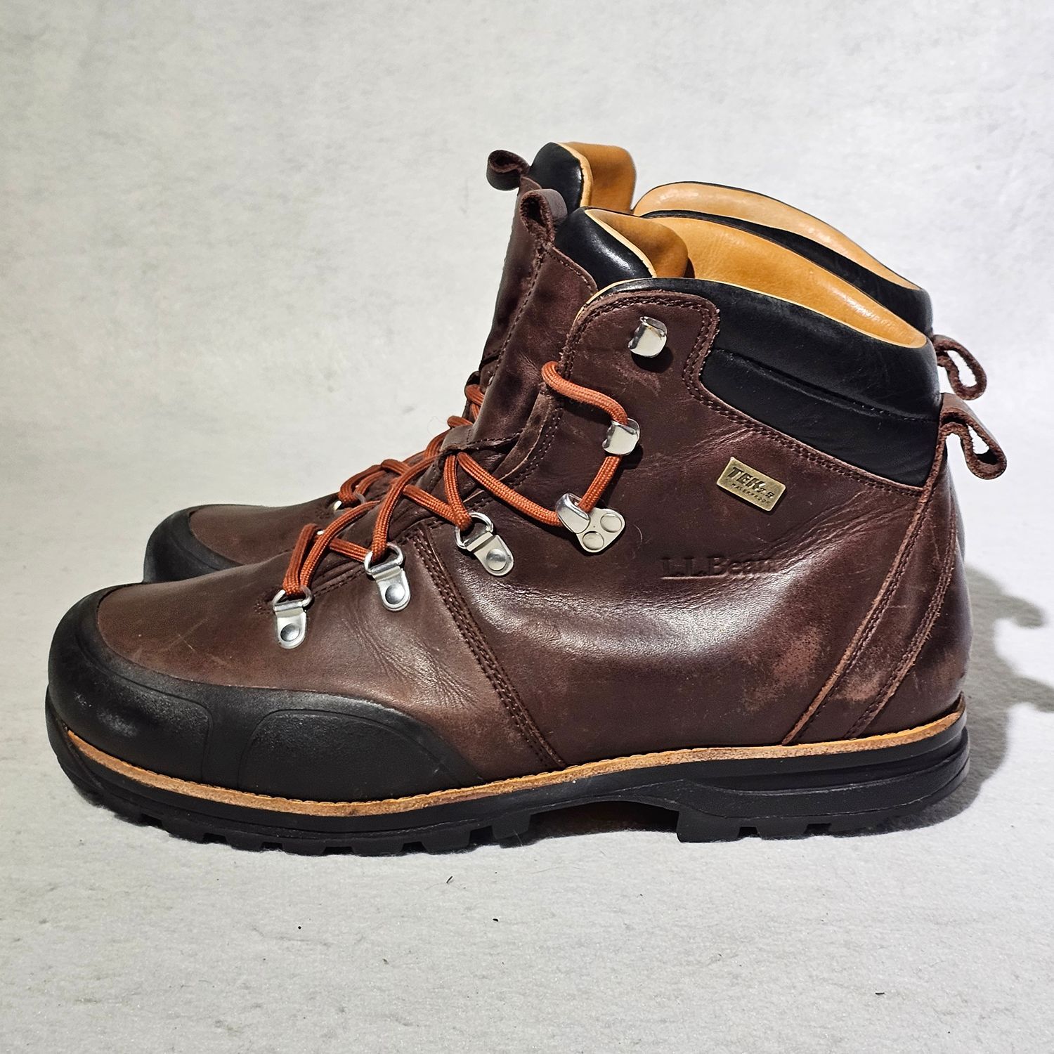 L.L. Bean Katahdin Vibram Hiking Boots Men's 10.5M Brown Leather - Image 14