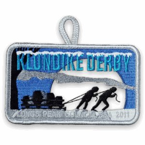 Klondike Derby Longs Peak Council 2011 Embroidered Patch Shelby Patch Co.