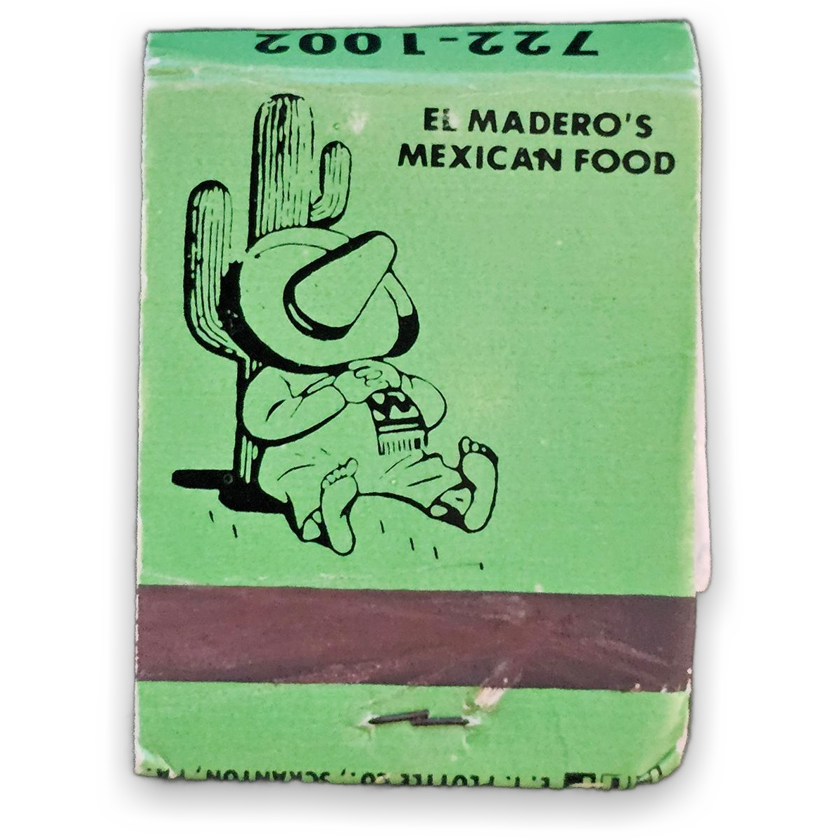El Madero's Mexican Food Vintage Matchbook Restaurant Promo