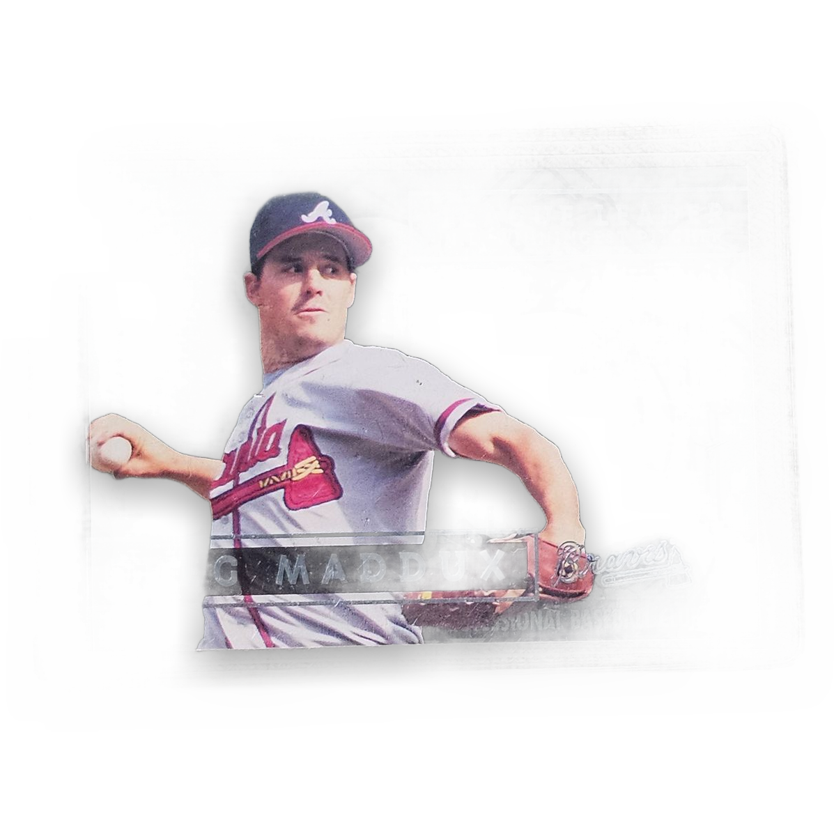 1995 Fleer Greg Maddux League Leader Braves Baseball Card 8/10 - Image 6