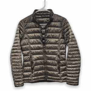 Barbour Winter Tartan FibreDown Jacket Women's Size 6 Olive Green