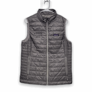 Patagonia Goose Island Women's Gray Vest Size L Lightweight Insulated