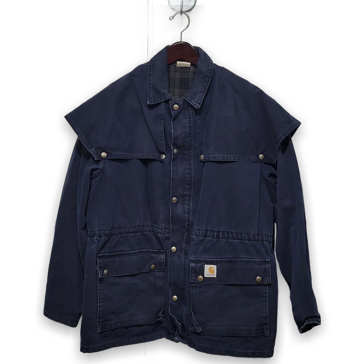 Carhartt Navy Field Coat Jacket Men's Large CW083 Canvas Workwear