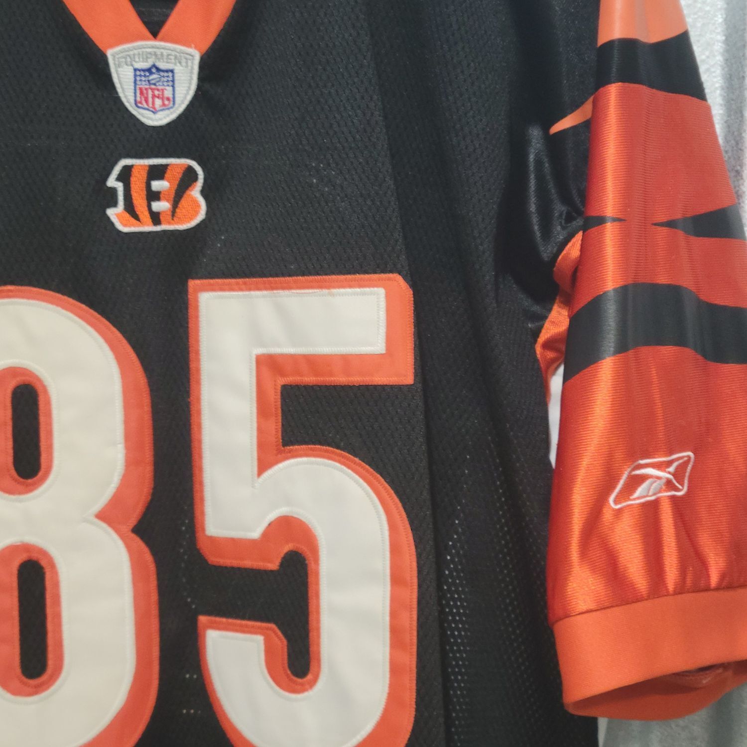 Reebok NFL Chad Johnson #85 Bengals Jersey Size 58 Men's Black - Image 2