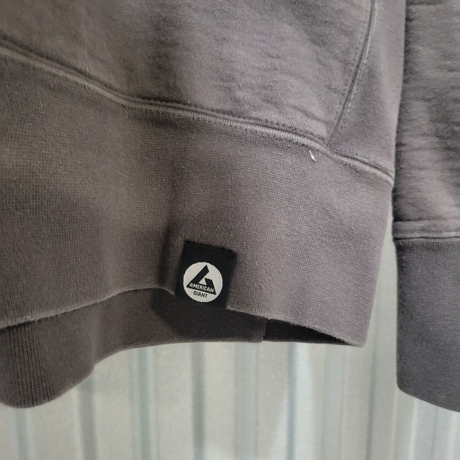 American Giant Men's Hoodie Sweatshirt Size L Cotton Gray - Image 2
