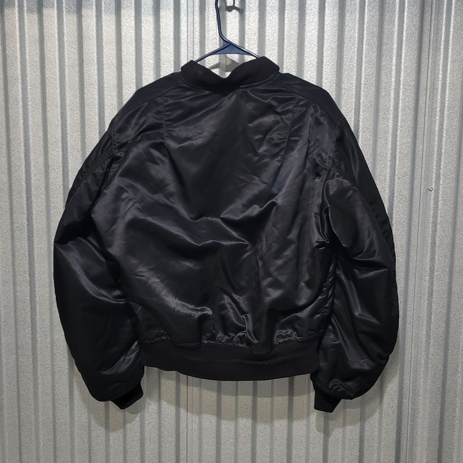 Vintage USAF MA-1 Bomber Jacket XL Black Orange Liner Men's - Image 2