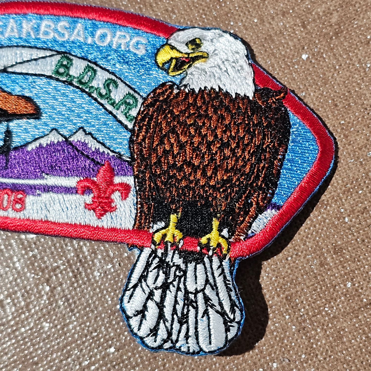 BDSR 50th Season Boy Scouts Patch Bald Eagle 1907-2006 Longs Peak - Image 3