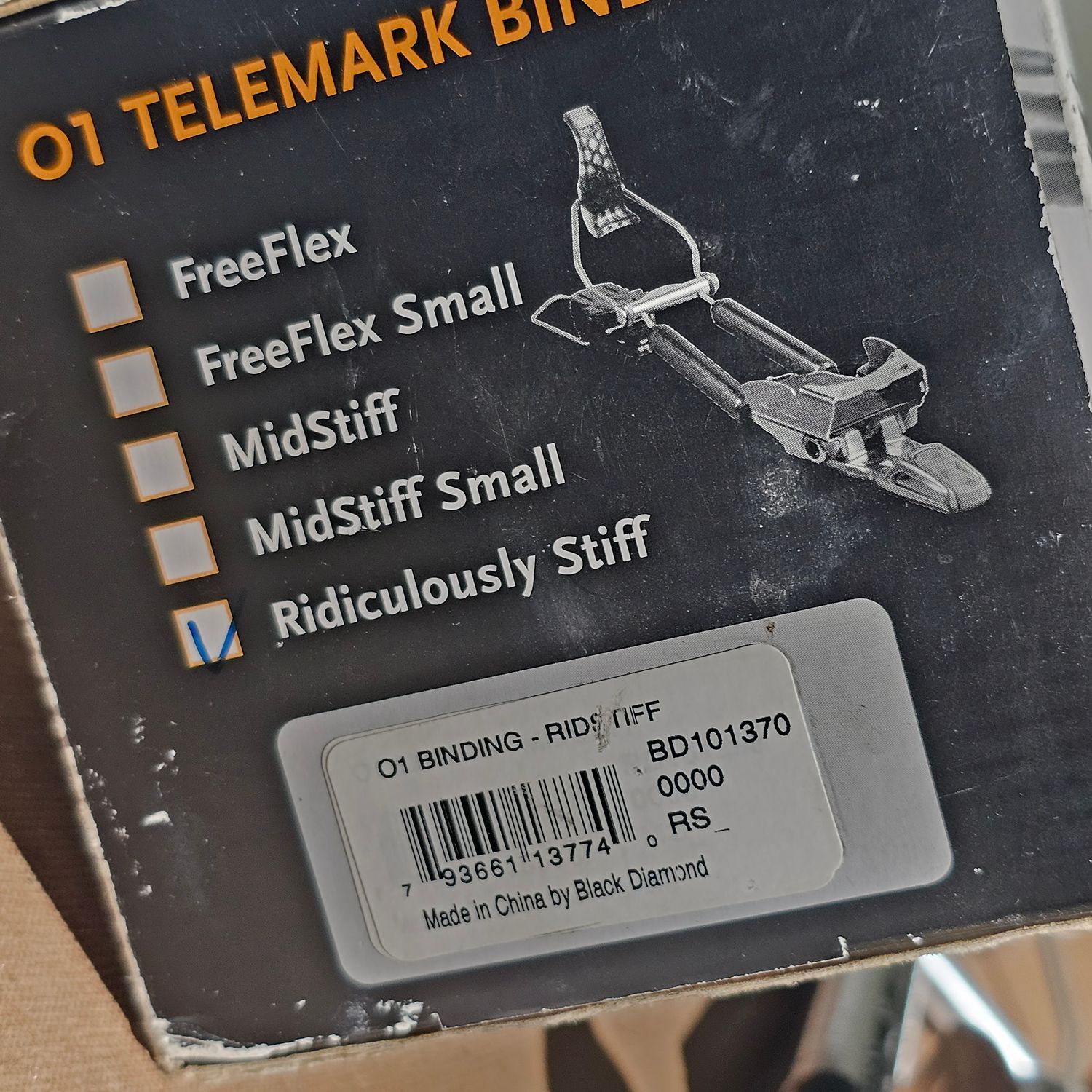 Black Diamond O1 Telemark Ski Bindings Ridiculously Stiff BD101370 - Image 8