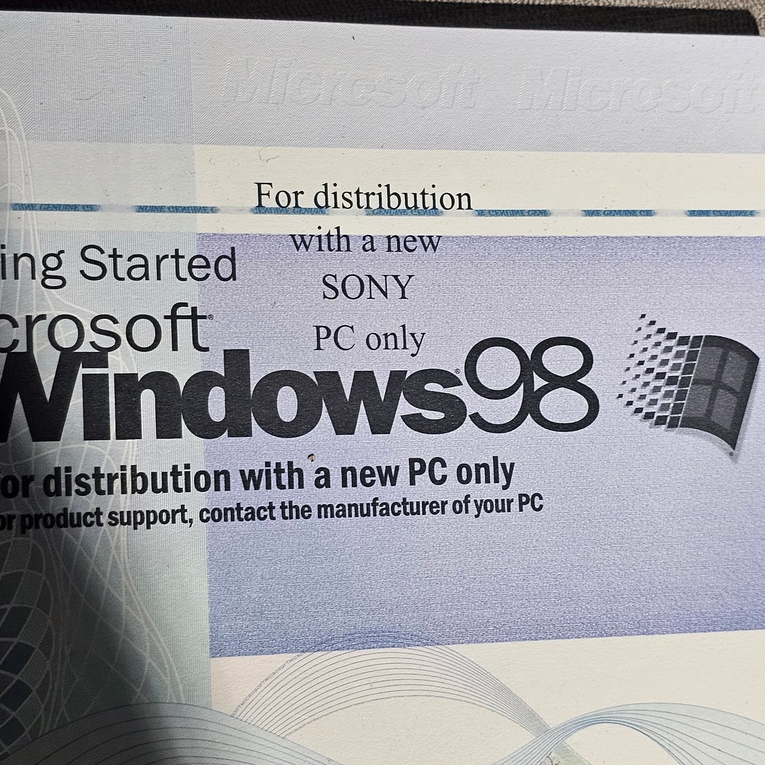 Sony VAIO PCG-505TR Windows 98 Recovery CD Set & Manual - Image 11