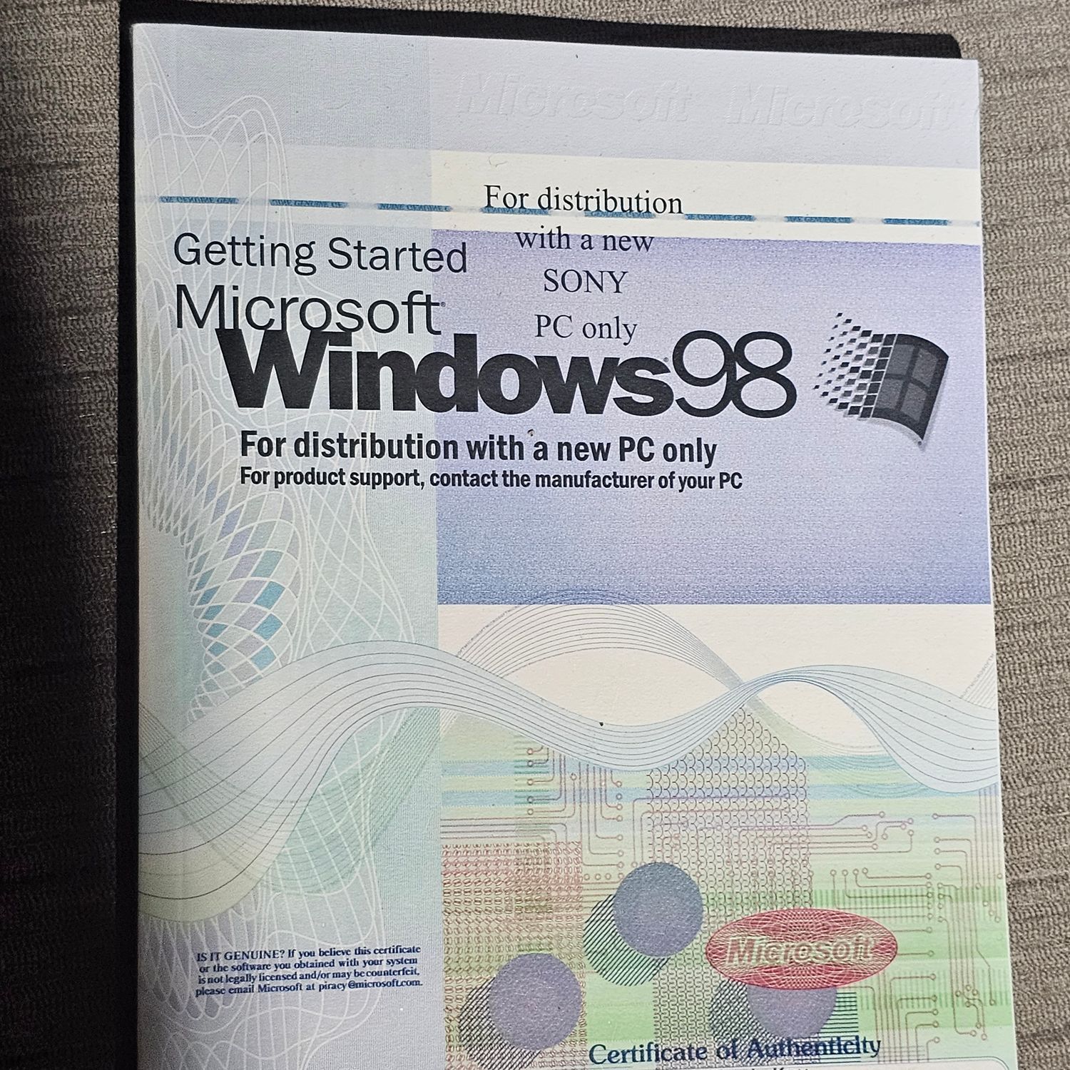 Sony VAIO PCG-505TR Windows 98 Recovery CD Set & Manual - Image 12