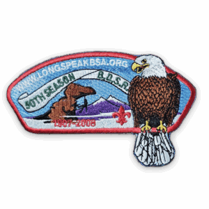 BDSR 50th Season Boy Scouts Patch Bald Eagle 1907-2006 Longs Peak