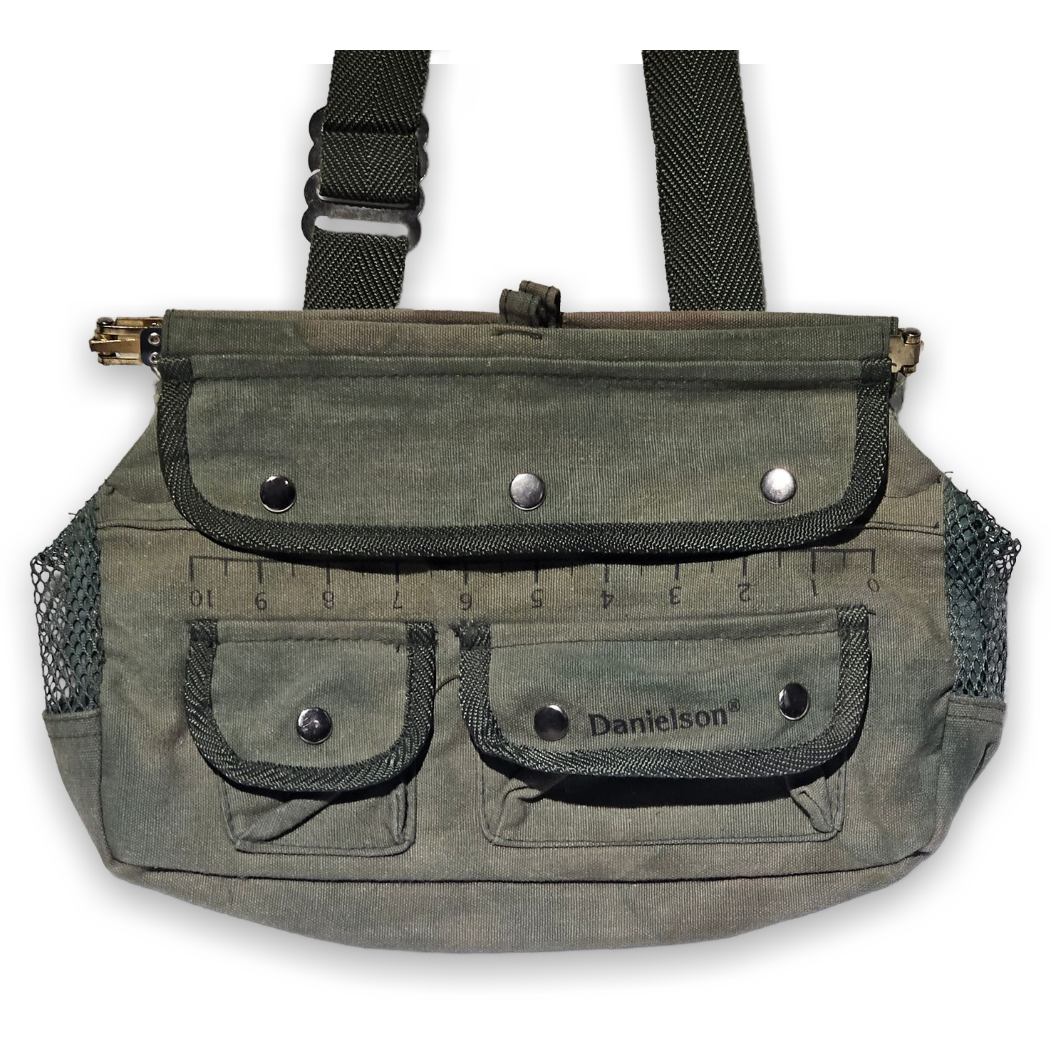 Danielson Canvas Fishing Tackle Bag Olive Green Adjustable Strap