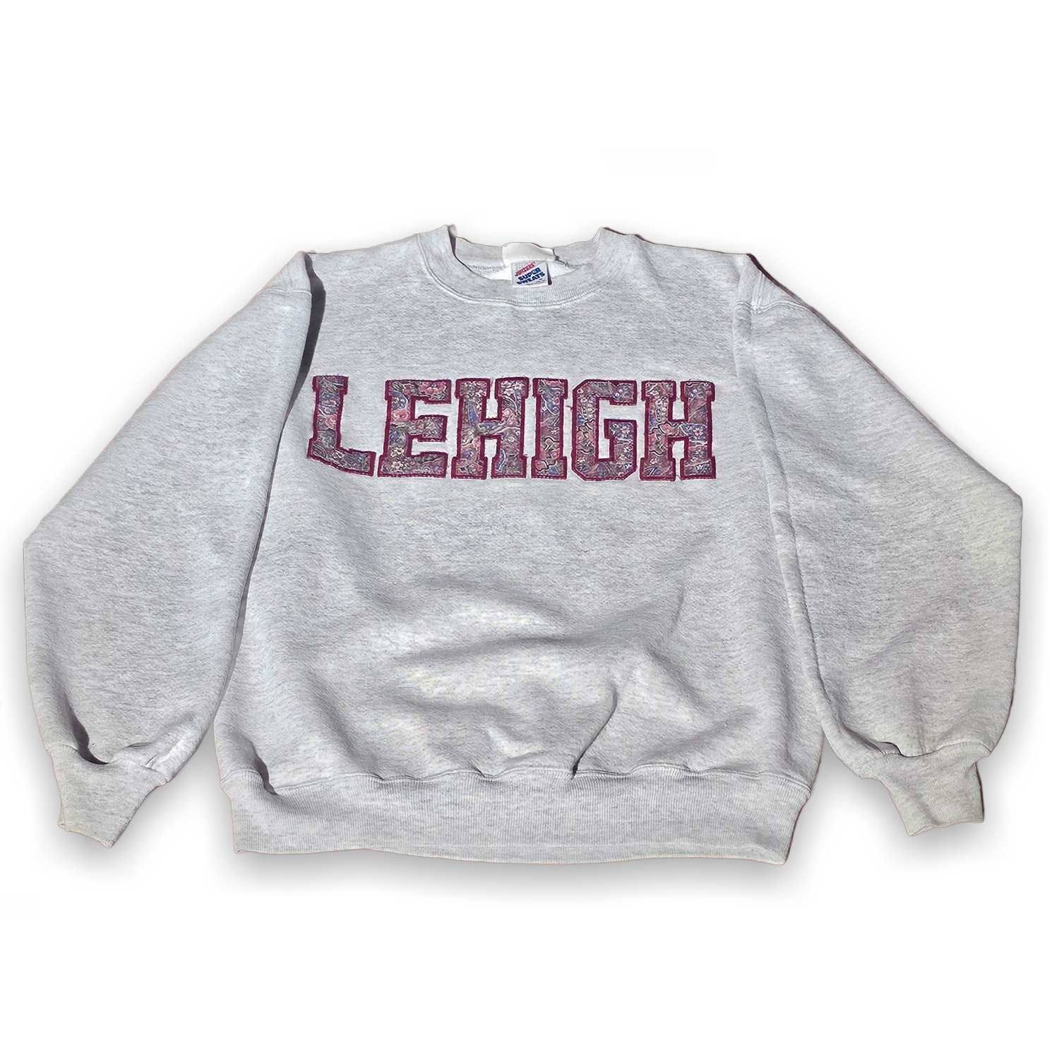 Vintage Jerzees Lehigh Floral Sweatshirt M Men's USA Made