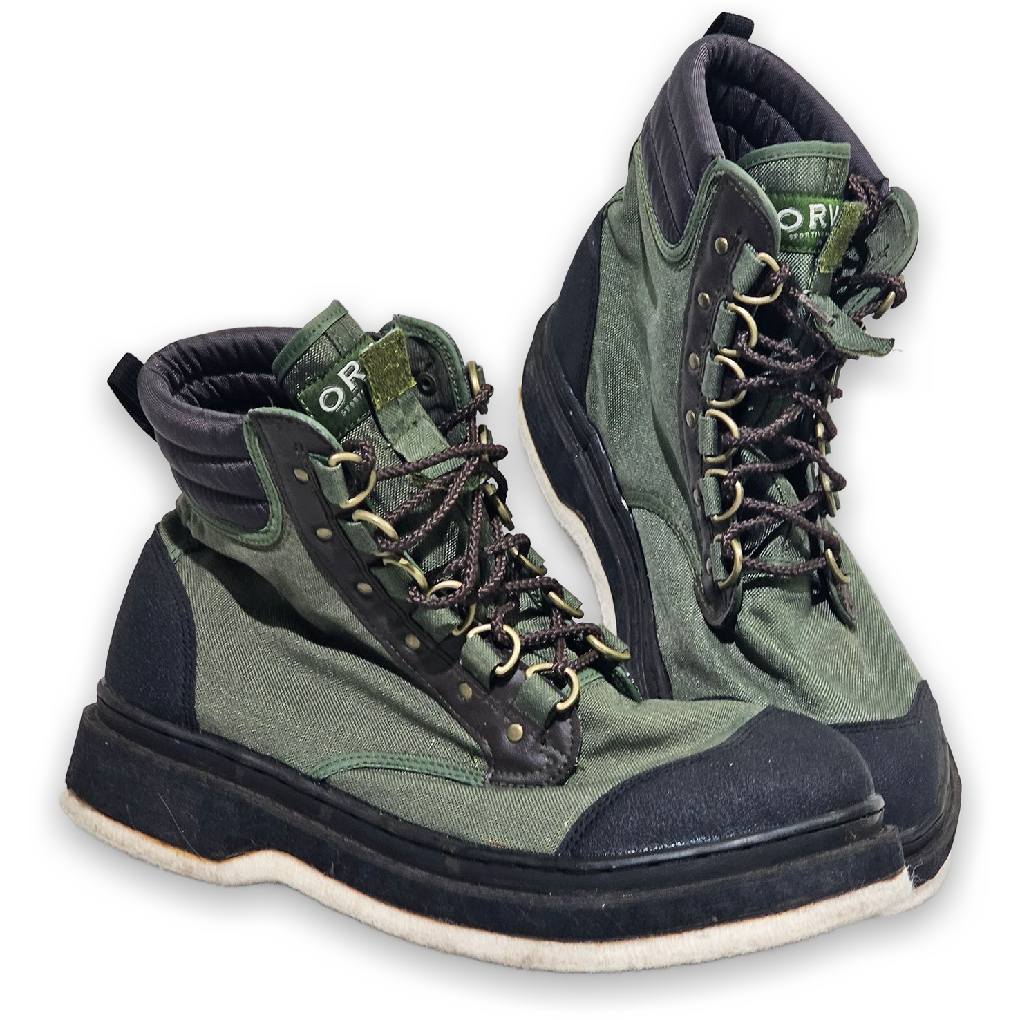 Orvis 44HE-60 Men's Size 14 Green Felt Sole Wading Boots