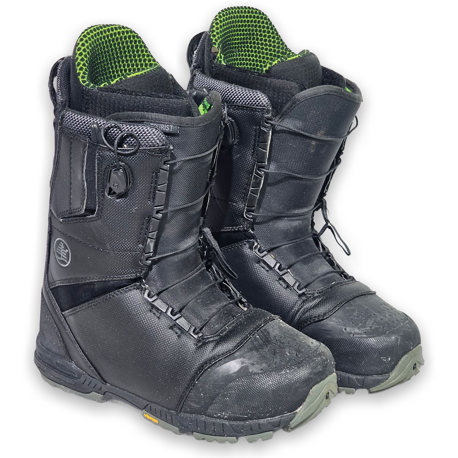 Burton Tourist Men's Snowboard Boots Size 8.5 Black Vibram Sole