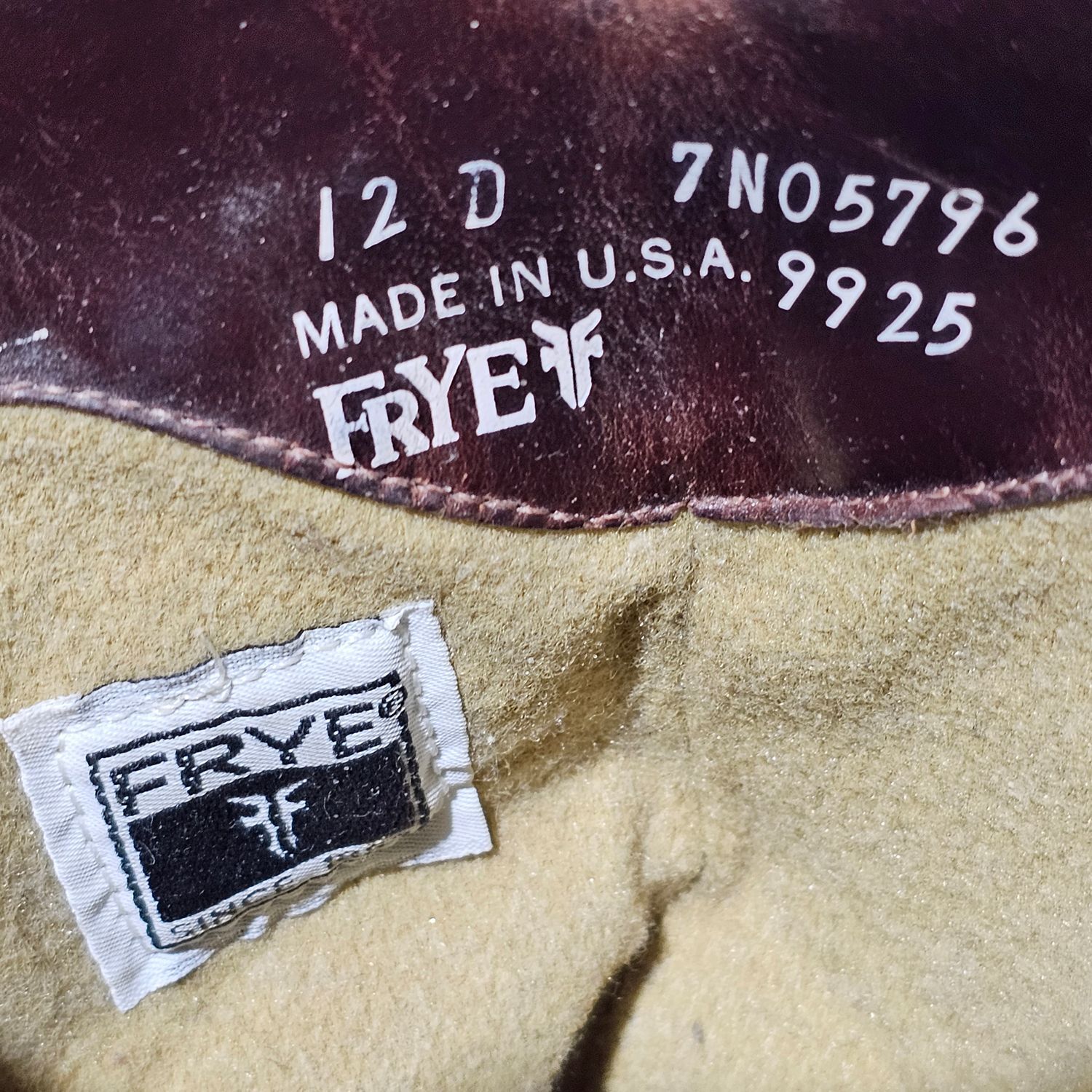 Frye 9925 Brown Leather Pull-On Cowboy Boots Men's Size 12D USA - Image 4