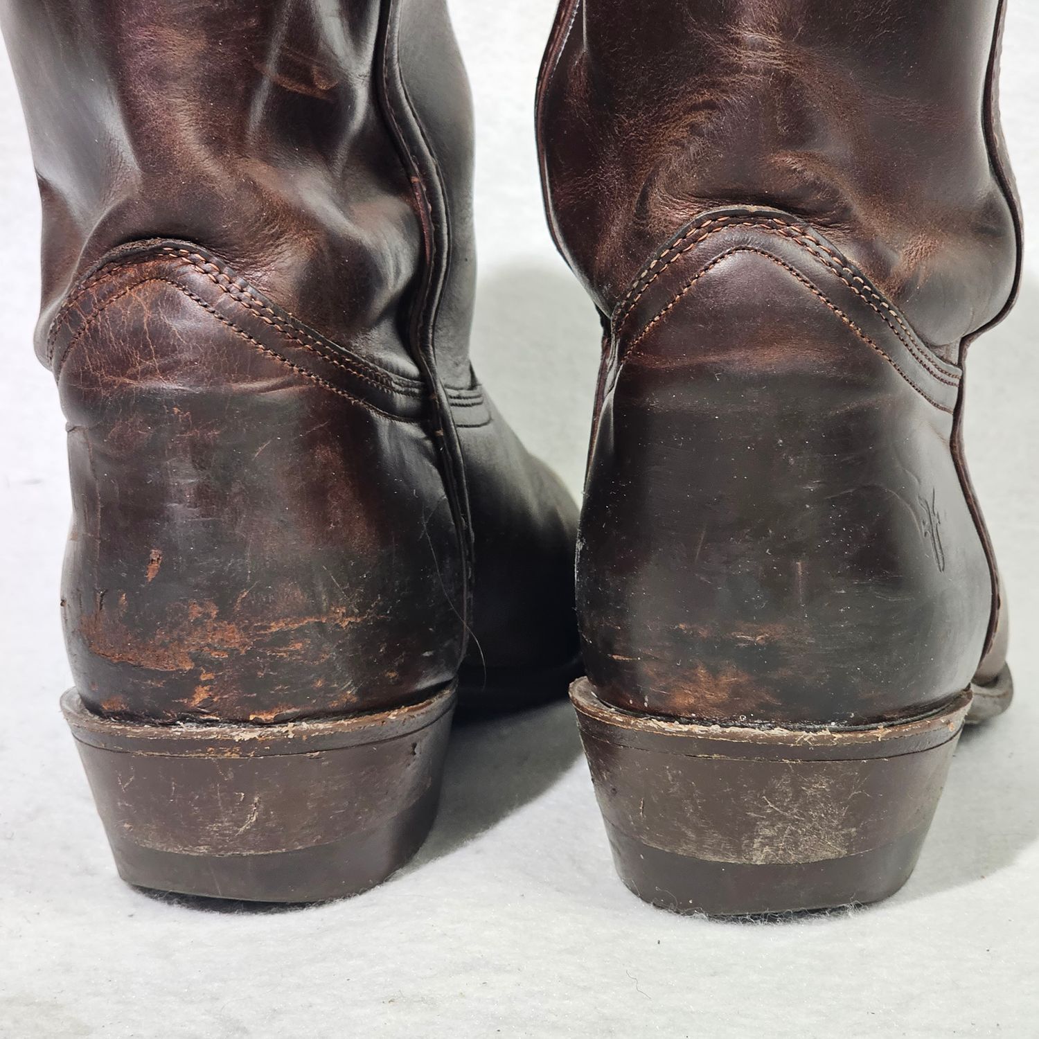 Frye 9925 Brown Leather Pull-On Cowboy Boots Men's Size 12D USA - Image 8