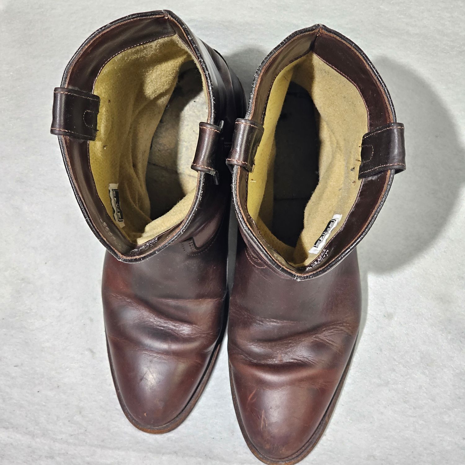 Frye 9925 Brown Leather Pull-On Cowboy Boots Men's Size 12D USA - Image 12