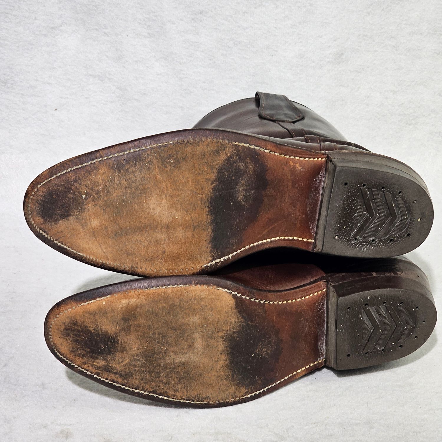 Frye 9925 Brown Leather Pull-On Cowboy Boots Men's Size 12D USA - Image 14