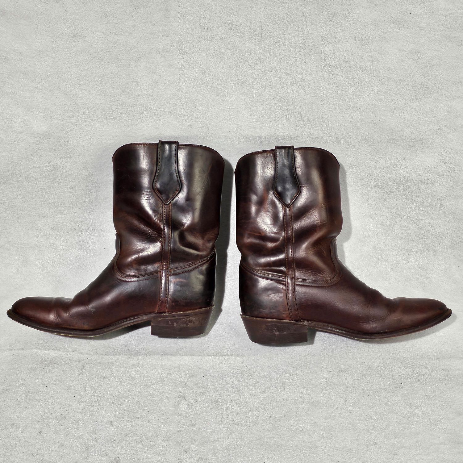 Frye 9925 Brown Leather Pull-On Cowboy Boots Men's Size 12D USA - Image 15