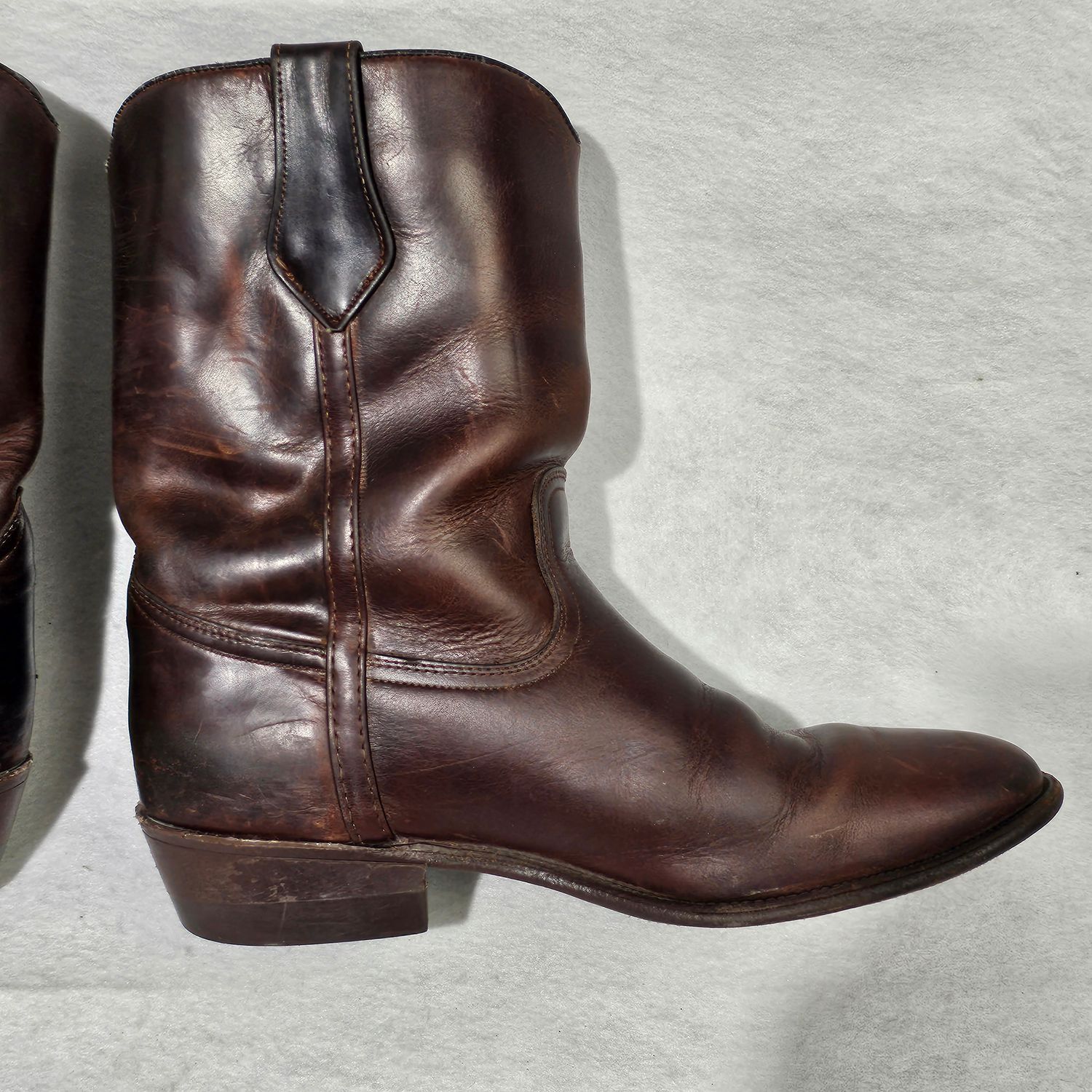 Frye 9925 Brown Leather Pull-On Cowboy Boots Men's Size 12D USA - Image 17