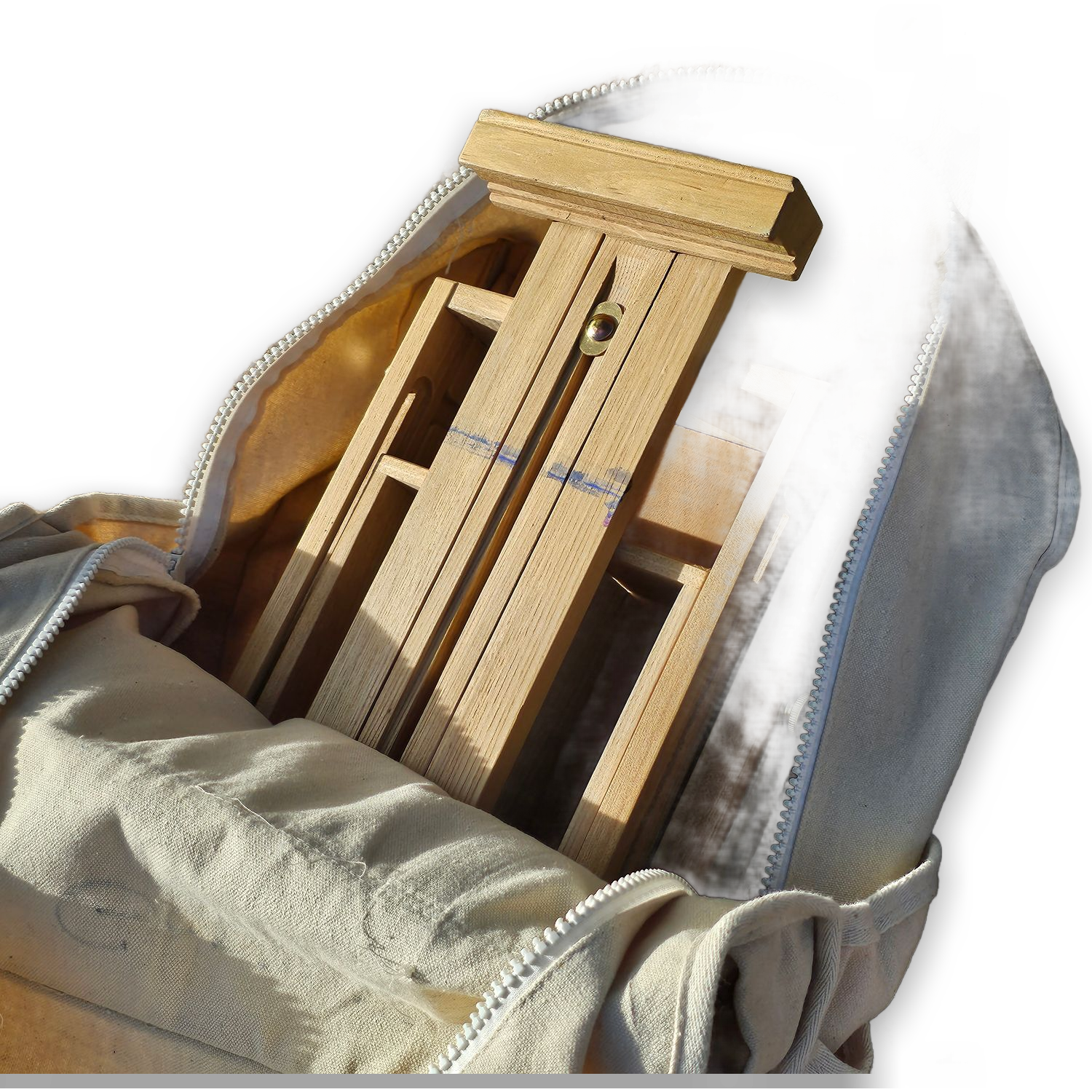 Portable Wooden French Easel Box with Canvas Backpack - Artist Travel Set