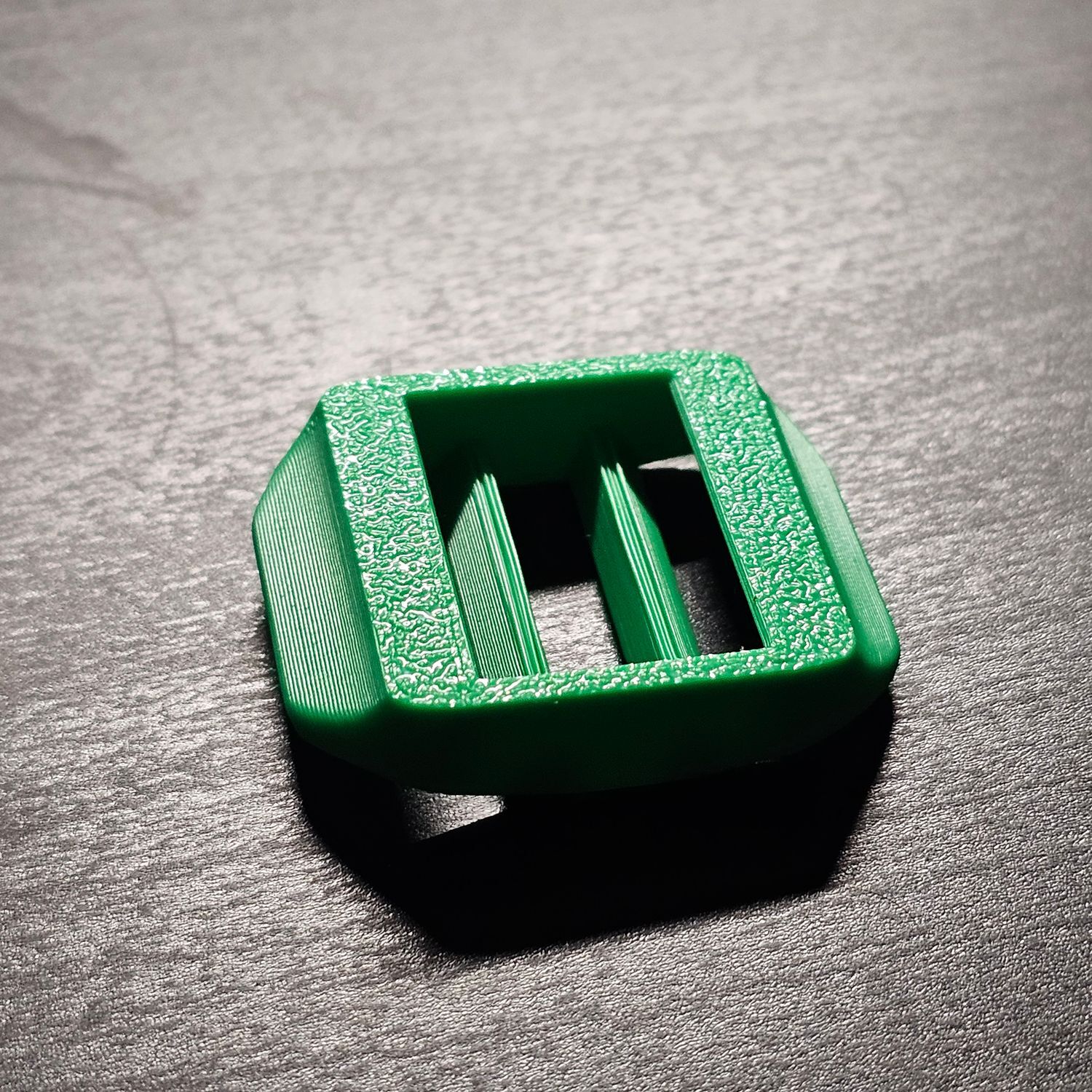 Green 3D Printed Backpack Strap Adjuster Clip 1in Webbing - Image 3